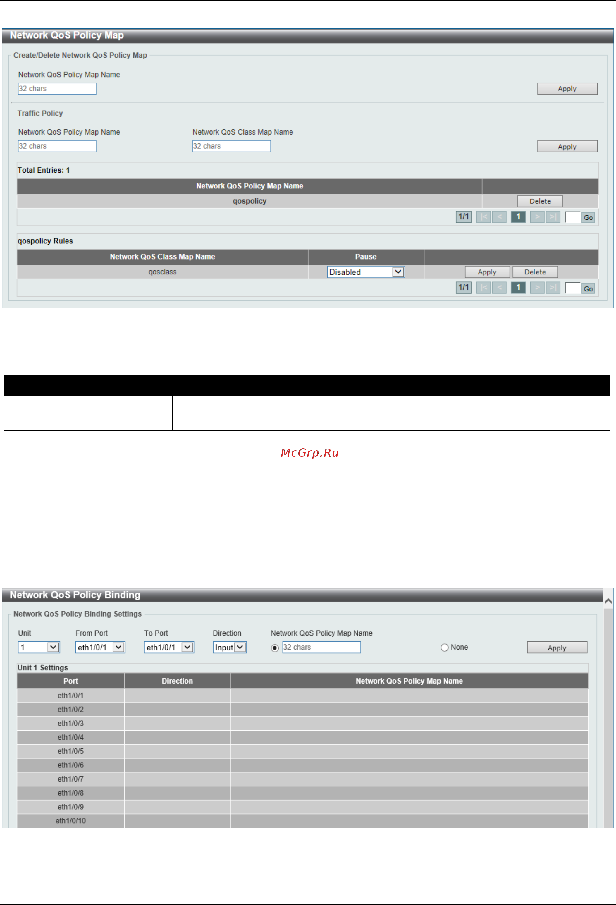 D-Link DGS-3630-52TC [452/742] Network qos policy binding