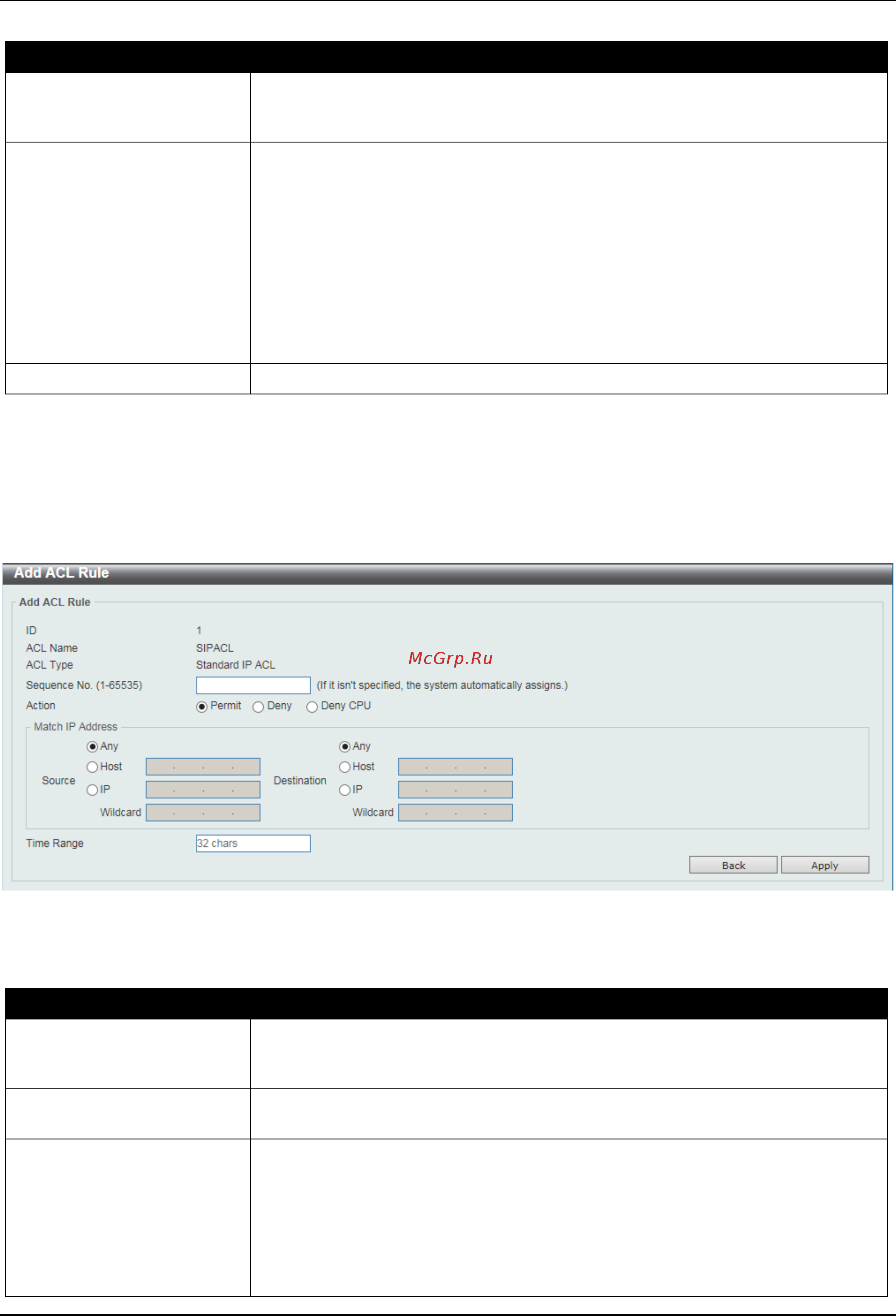 D-Link DGS-3630-52TC [472/742] Standard ip acl