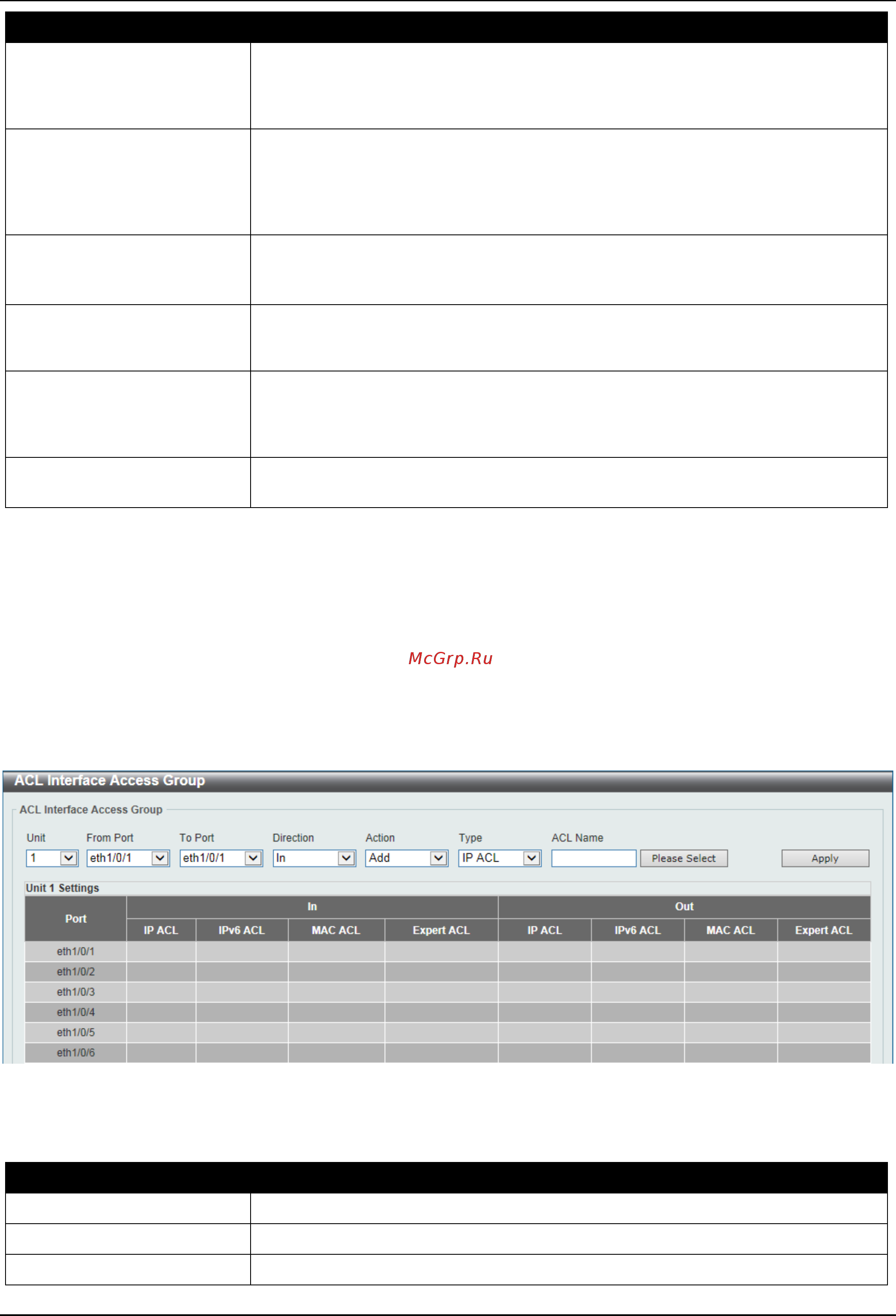 D-Link DGS-3630-28SC [485/742] Acl interface access group
