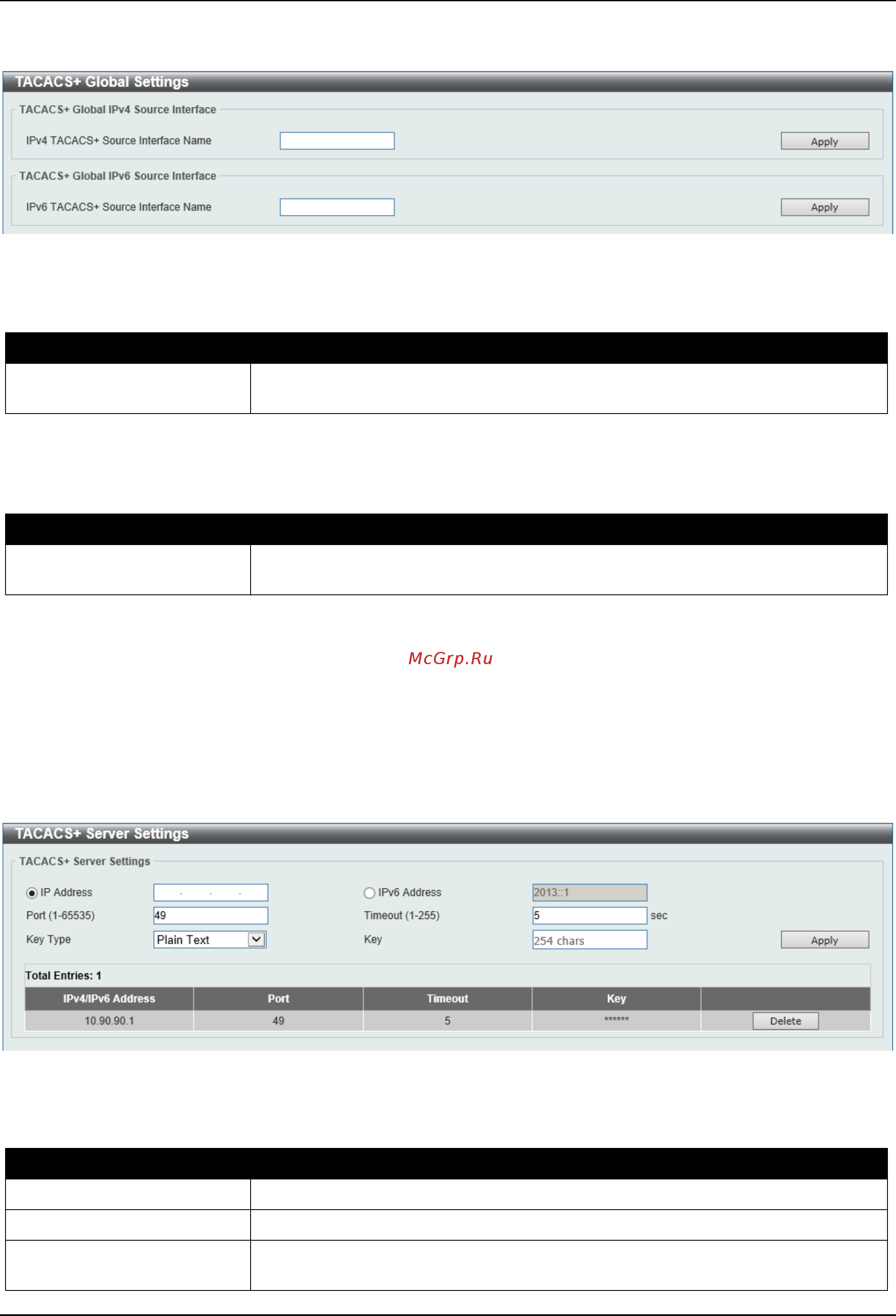 D-Link DGS-3630-28SC [516/742] Tacacs server settings