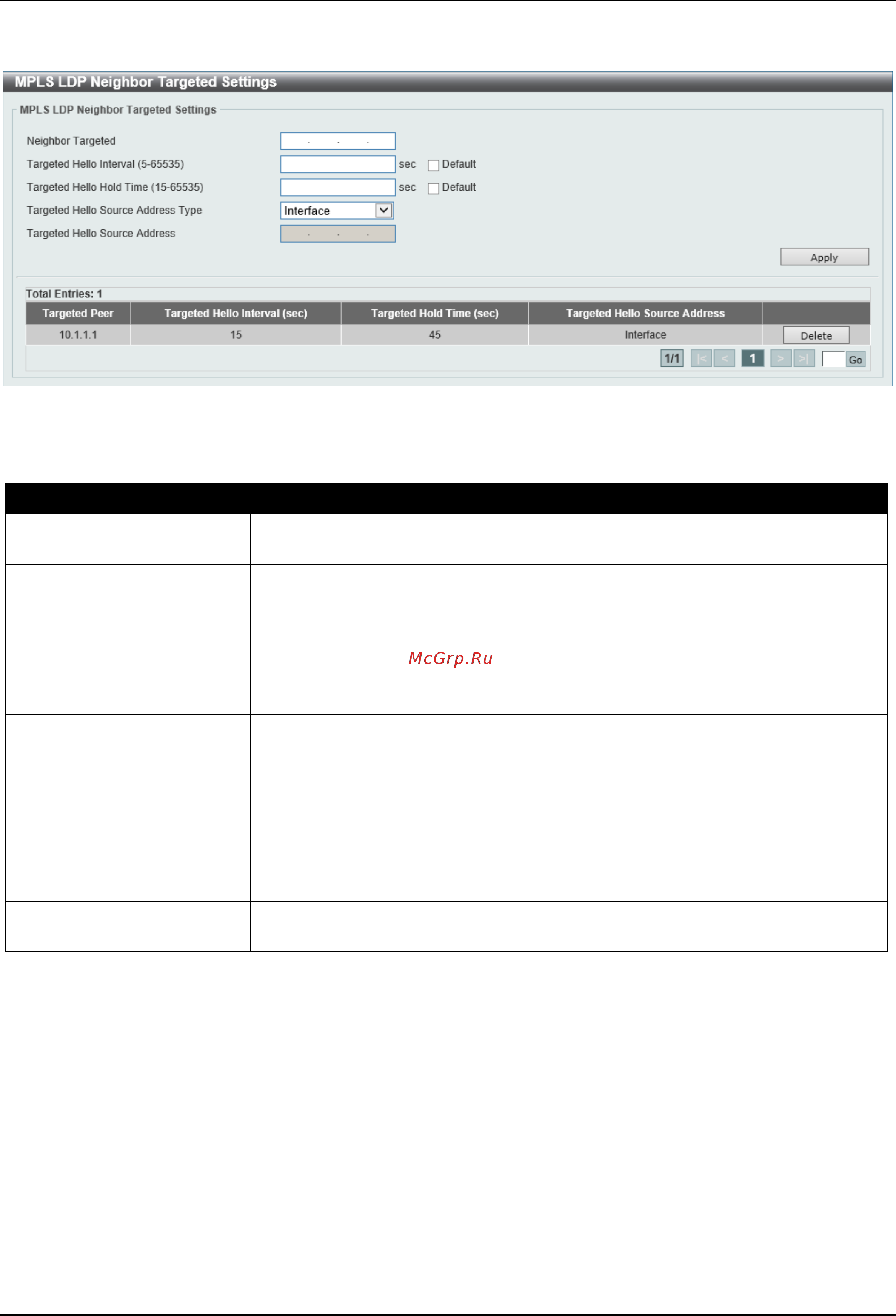 D-Link DGS-3630-28SC [606/742] Mpls ldp neighbor information