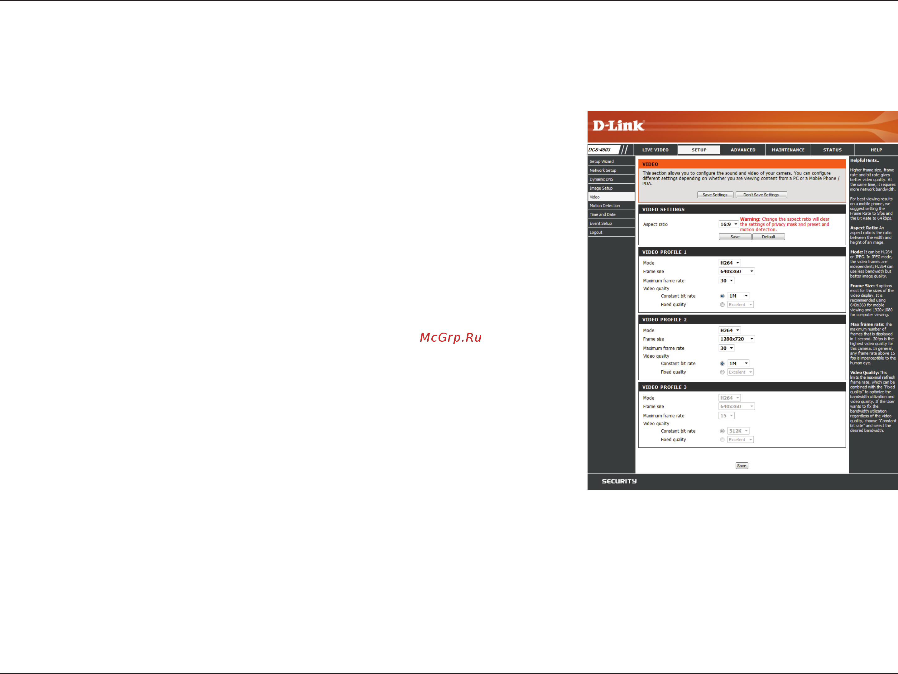 D-Link DCS-4603 [34/66] Section 3 configuration