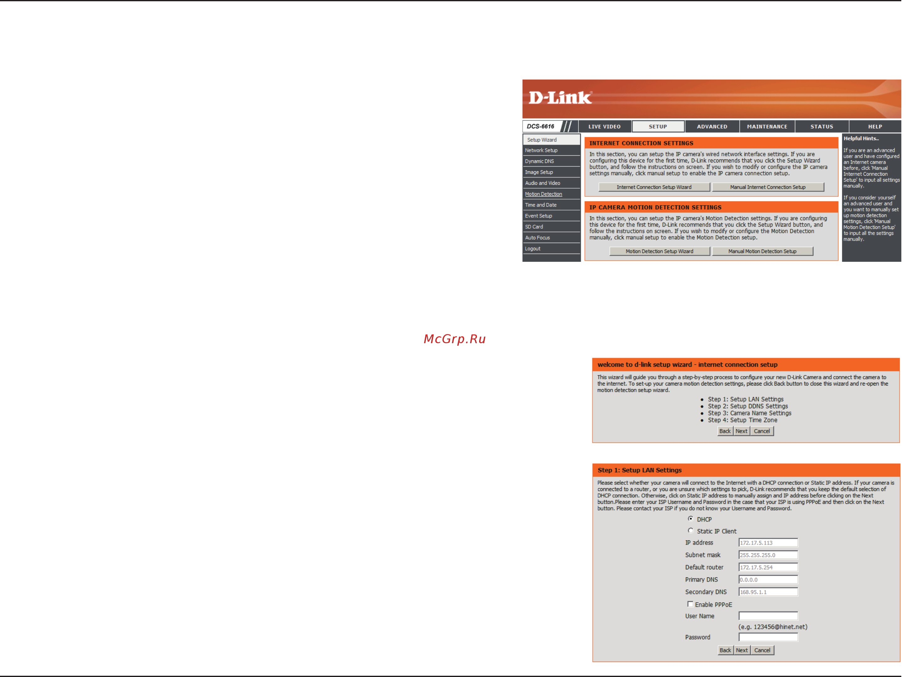 D-Link DCS-6616 [22/62] Internet connection setup wizard