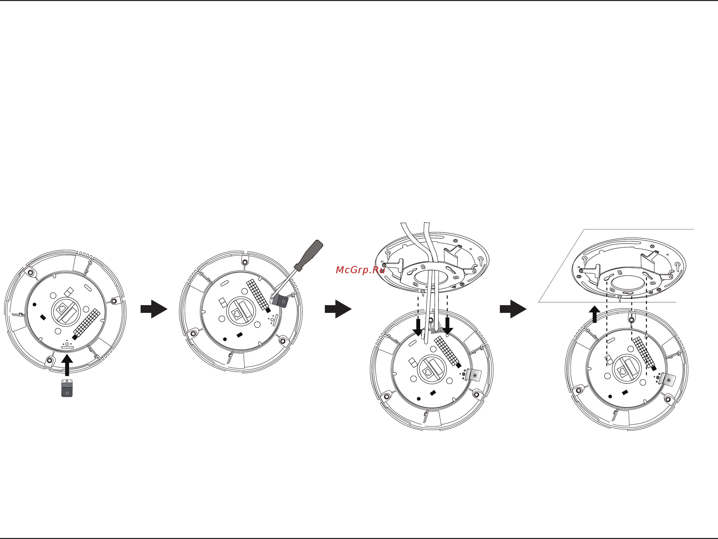 D-Link DCS-6616 [8/62] Align plate a and plate b then use those three hole to hook the network camera on the ceiling mount bracket