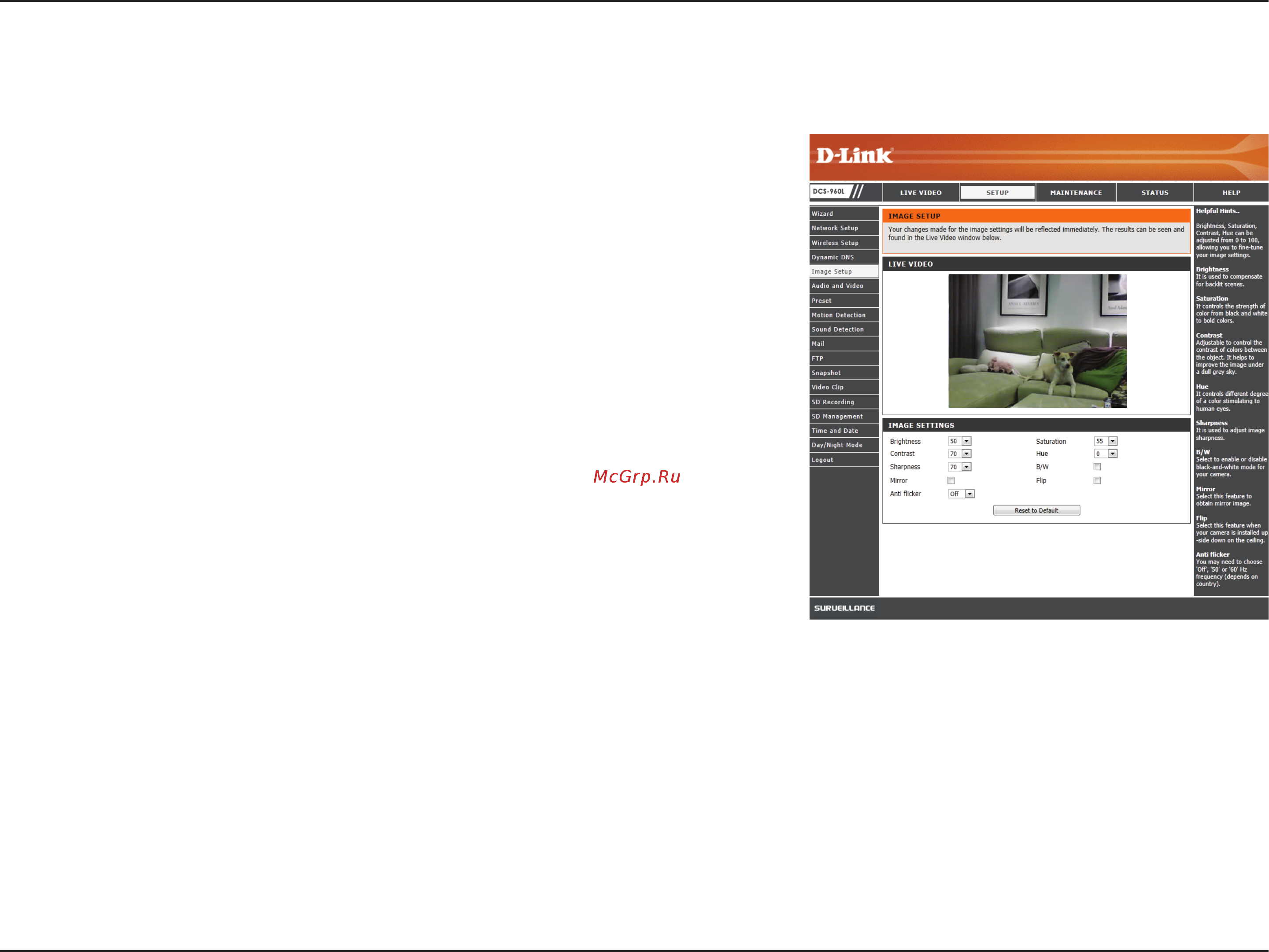 D-Link DCS-960L [31/69] Image setup