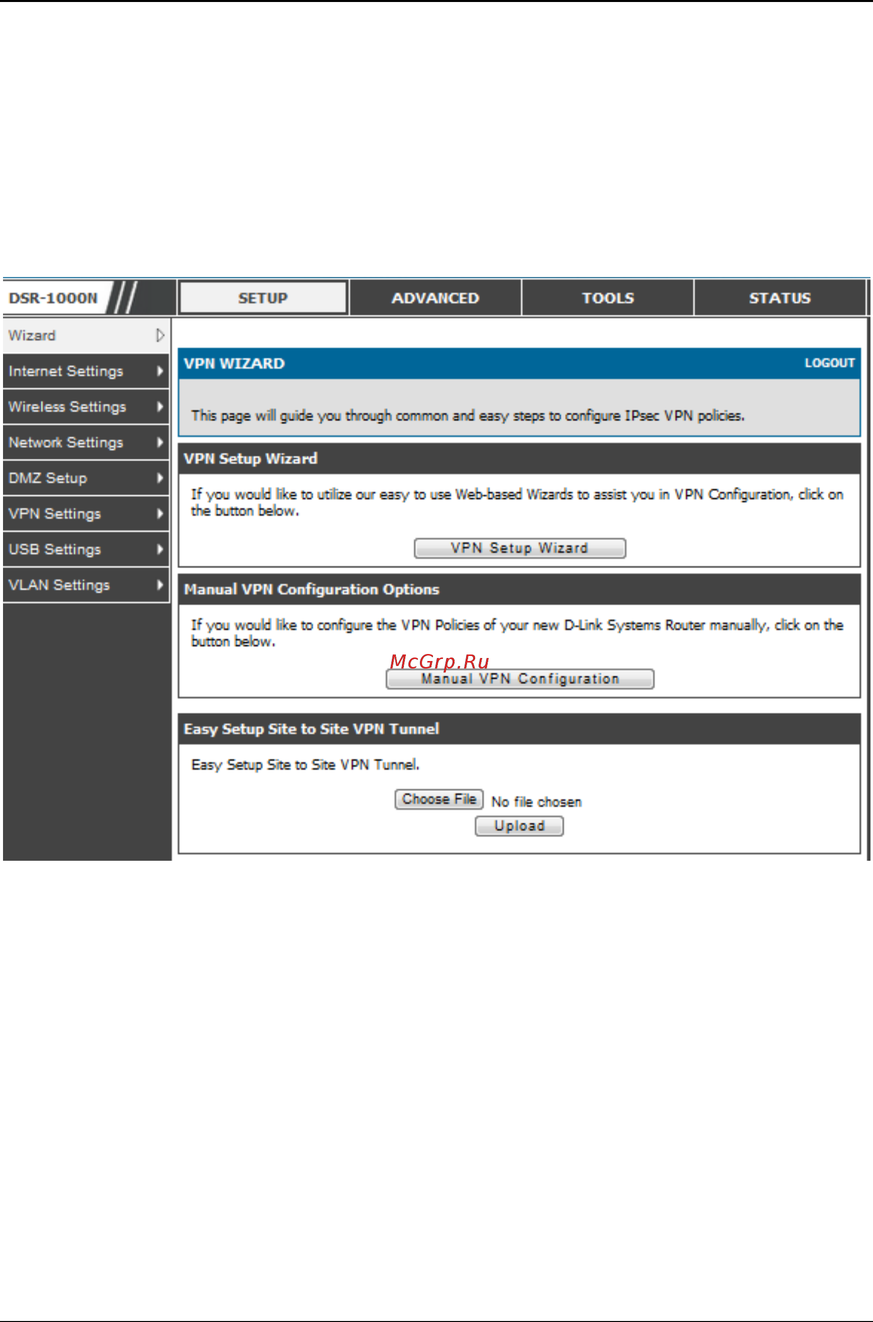 D-Link DSR-150 [115/274] Vpn wizard