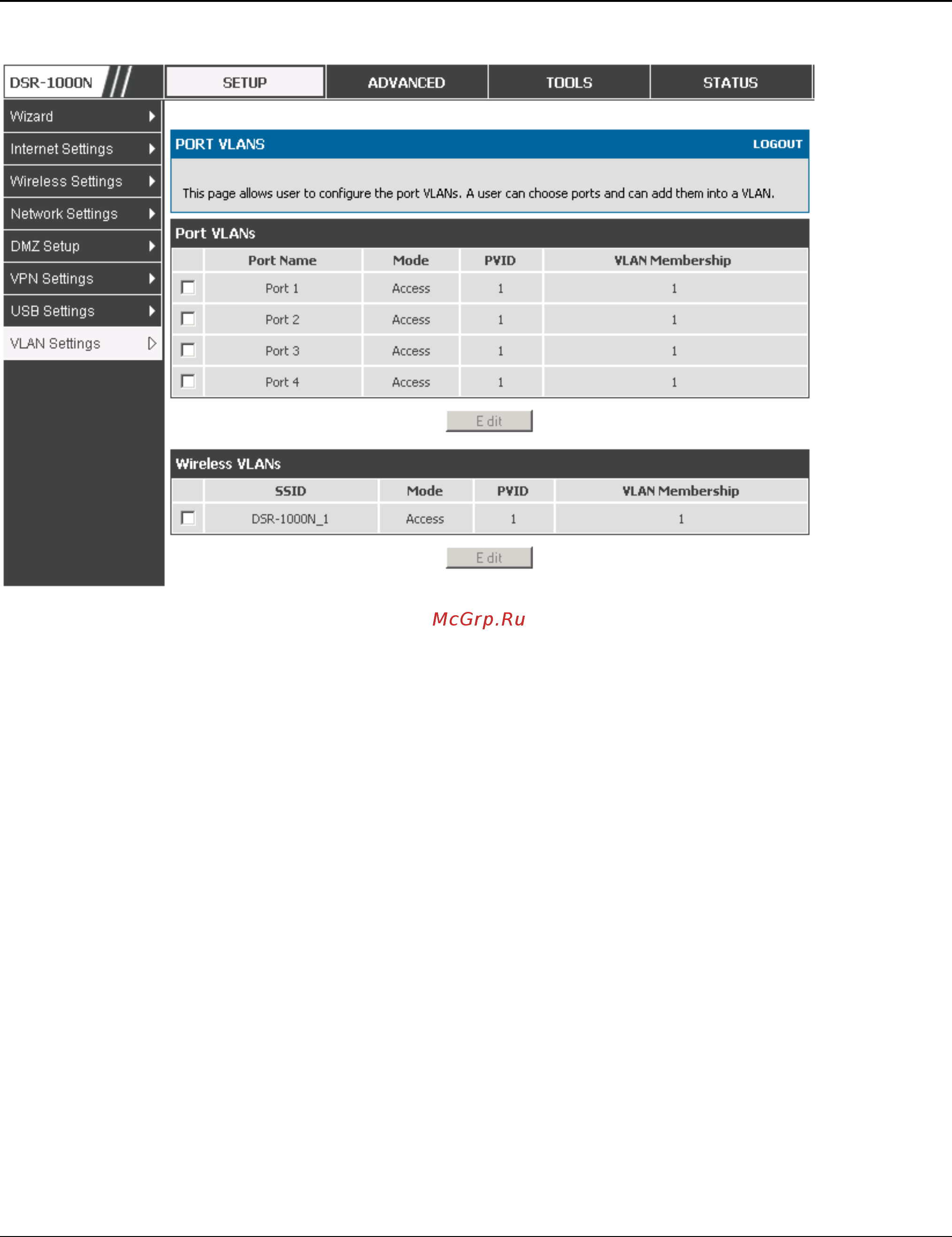 D-Link DSR-150 [26/274] Figure 8 port vlan list