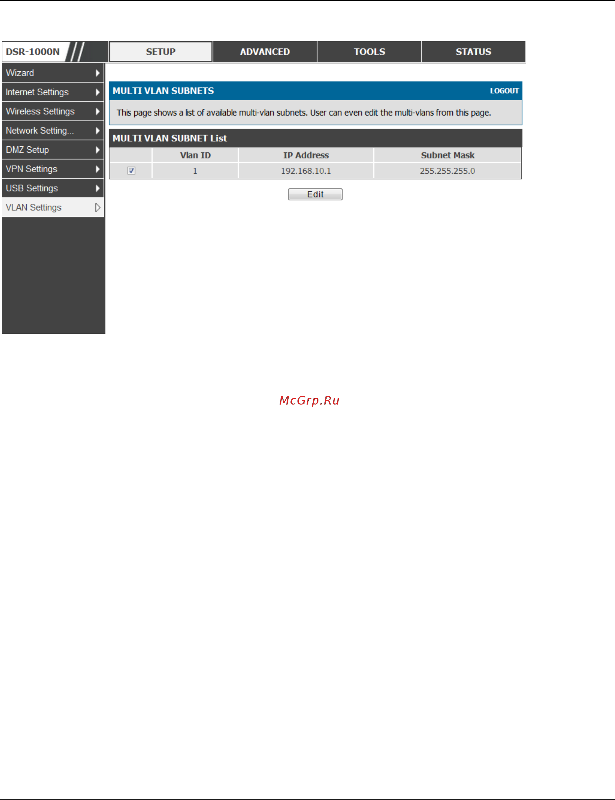 D-Link DSR-150 [28/274] Figure 10 multiple vlan subnets