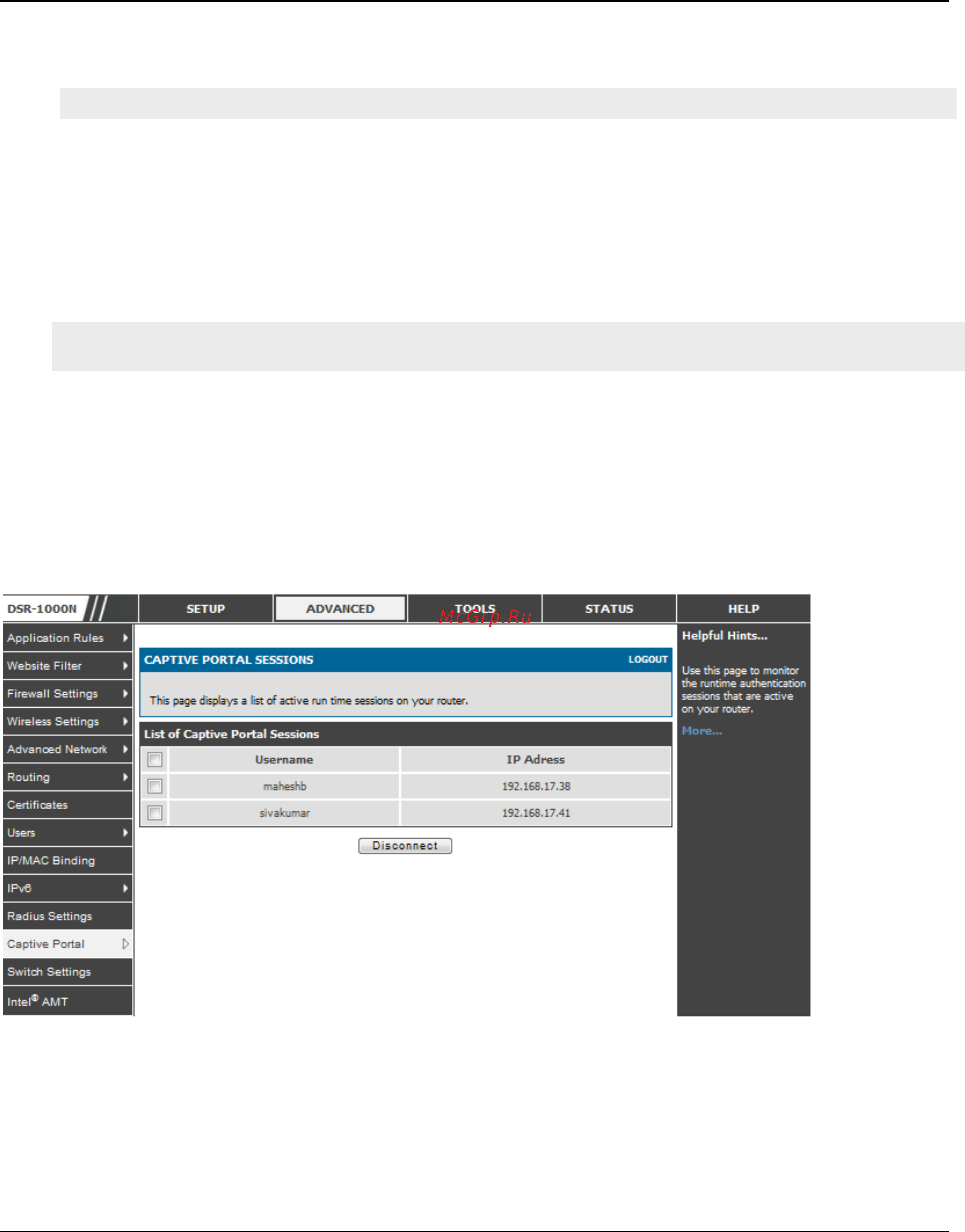D-Link DSR-150 [32/274] Captive portal
