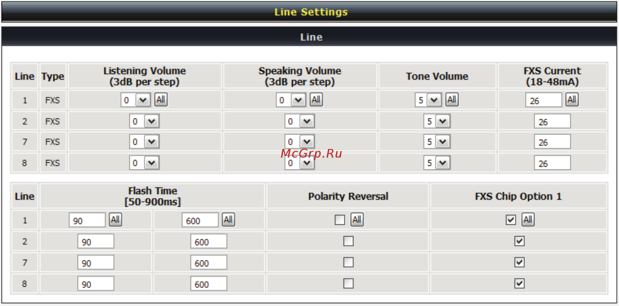 D-Link DVG-5008SG [34/81] 3 7 line settings