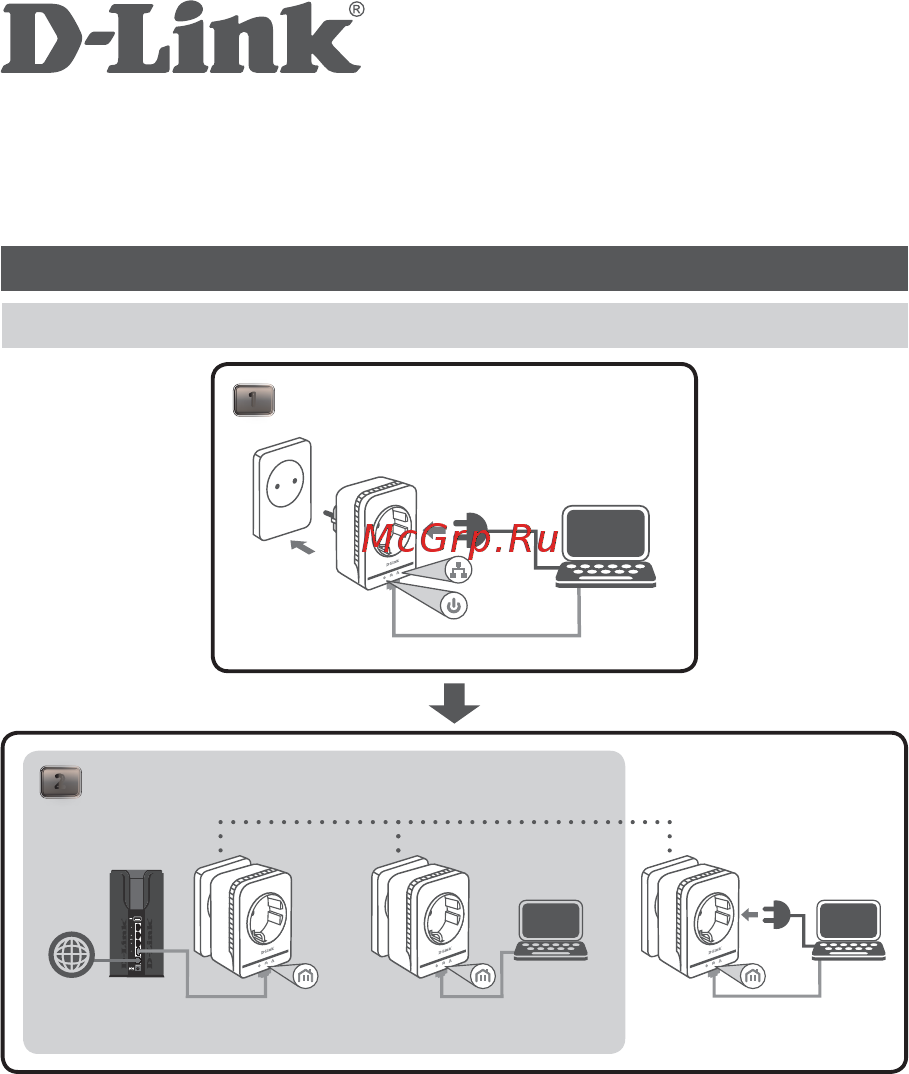 D-Link DHP-P308AV Краткое руководство по установке онлайн