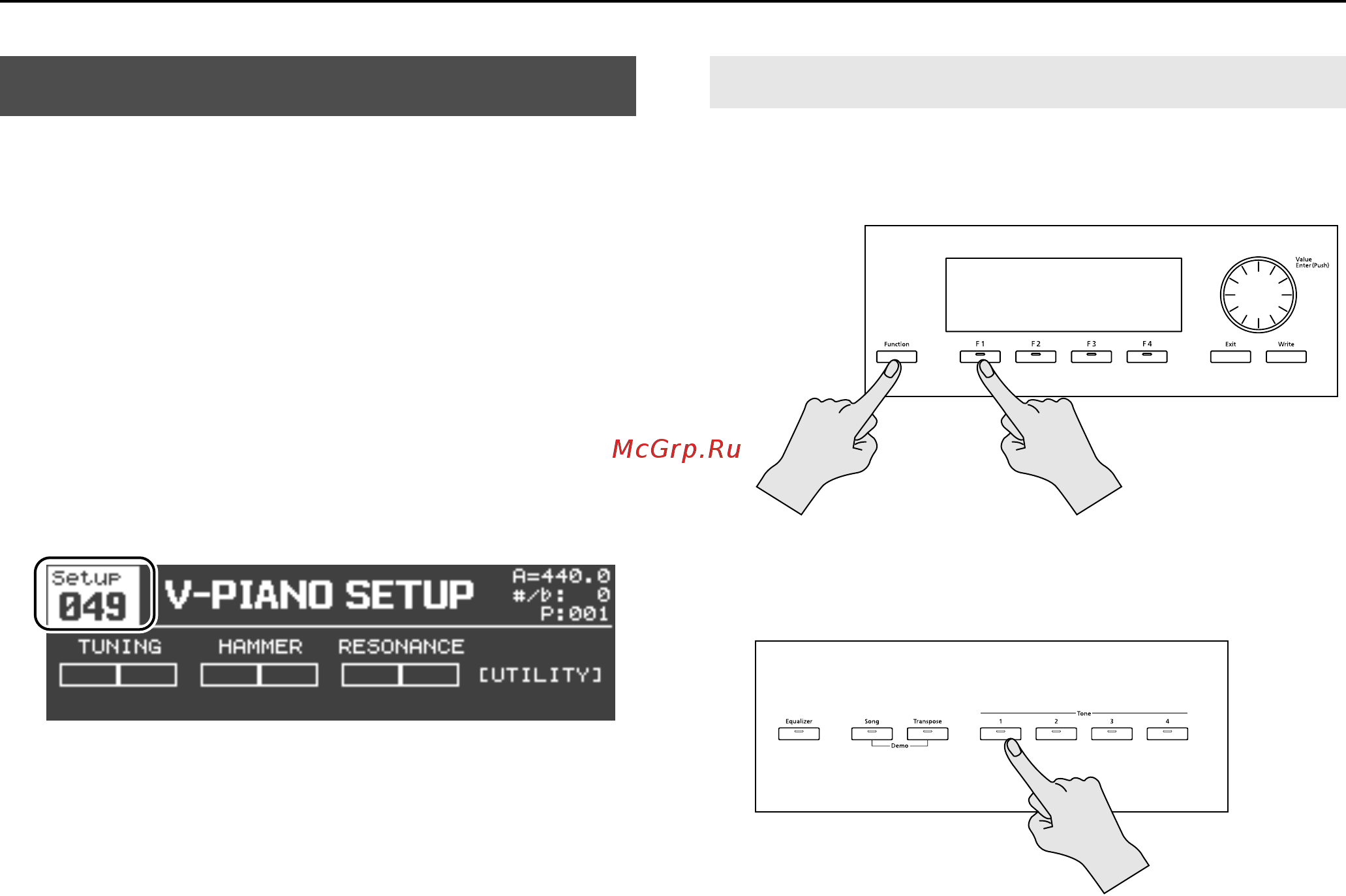 Roland GP-7-PE [50/85] V piano setup