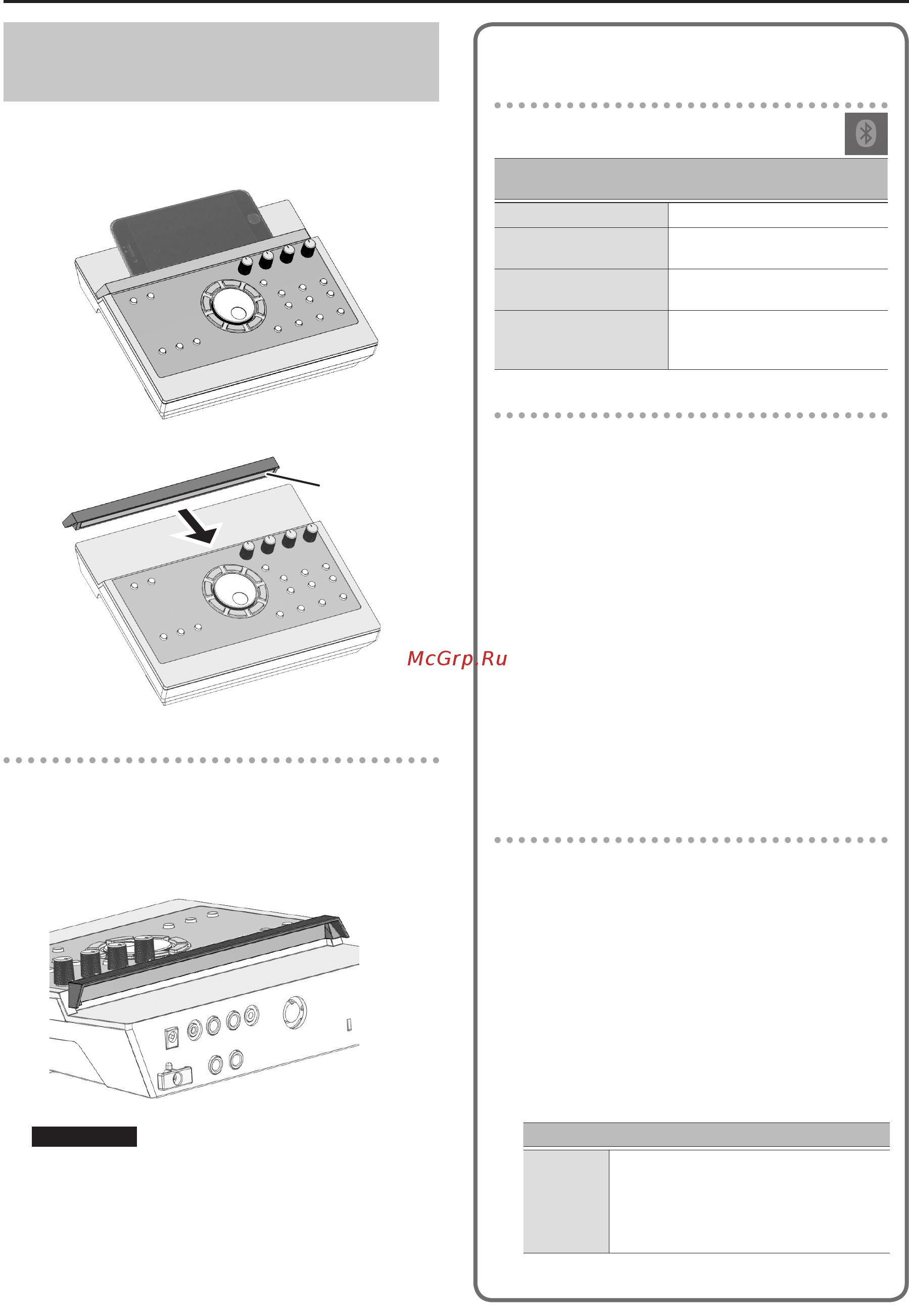 Roland TD-17 [6/28] Положите мобильное устройство на подставку и используйте его