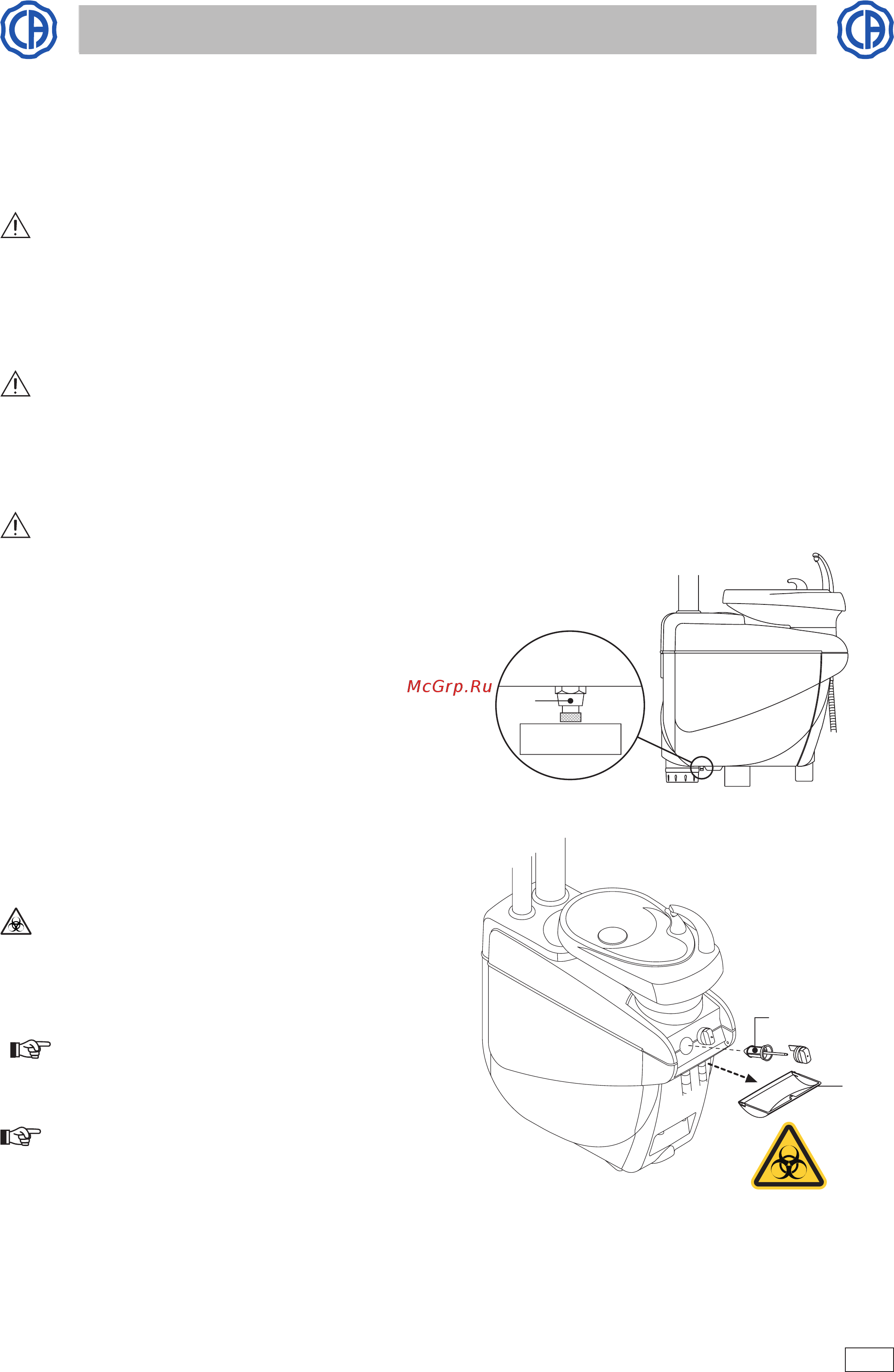 Castellini SKEMA 6 [83/95] Instrument maintenance