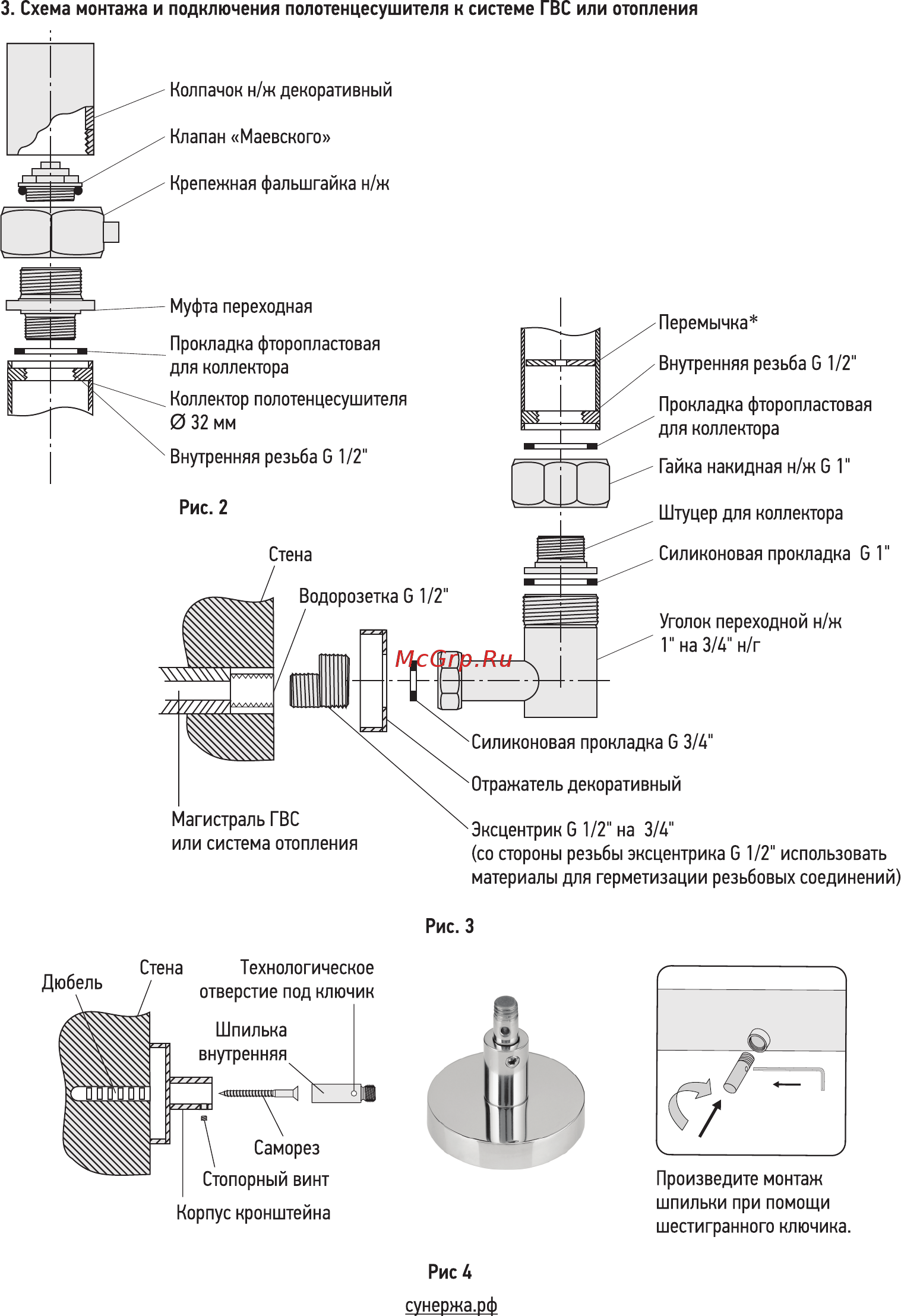 Сунержа Каскад 740x1000 Инструкция по эксплуатации онлайн [2/4] 386731