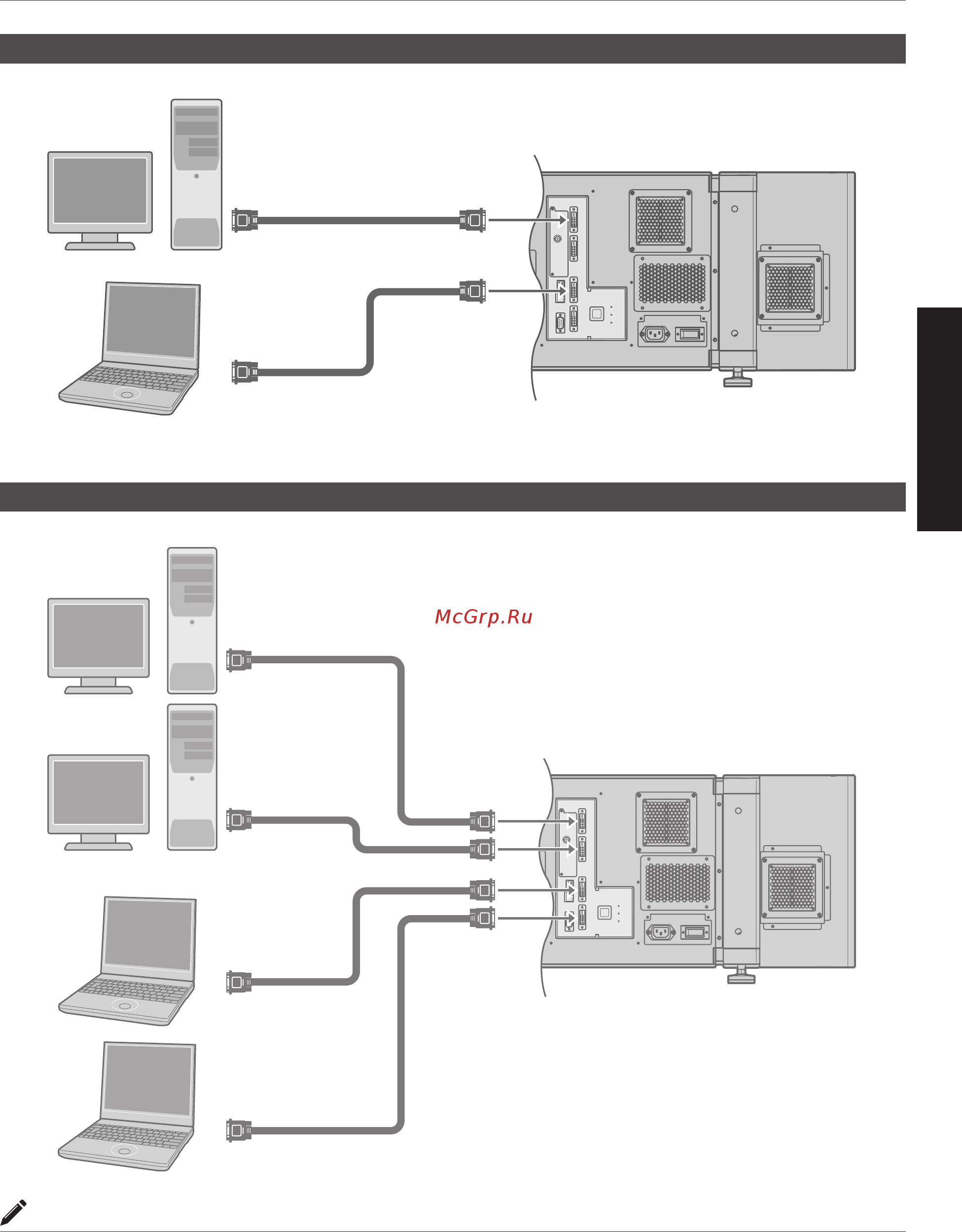 JVC DLA-VS4810 [21/64] Connection example during four screen mode
