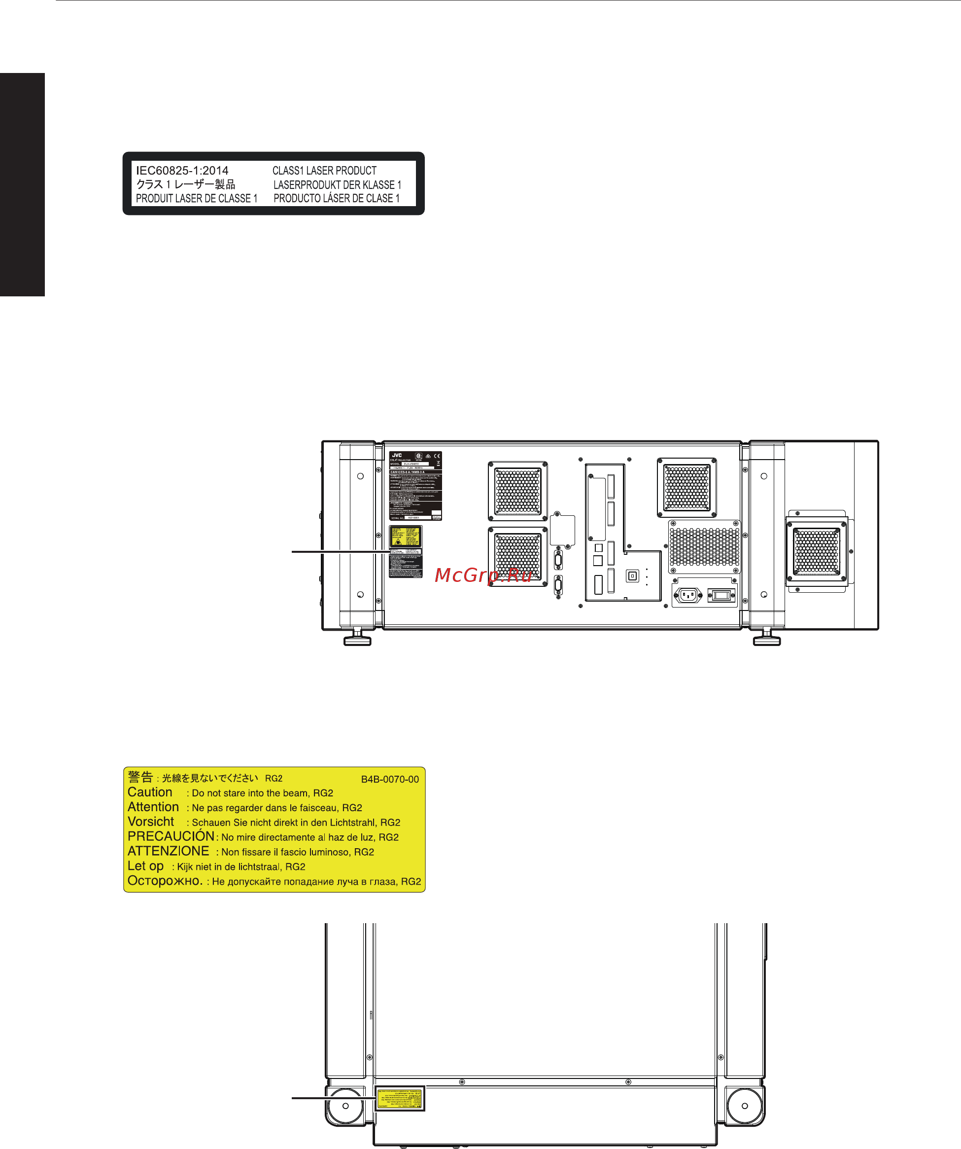 JVC DLA-VS4810 [6/64] Class 1 laser product