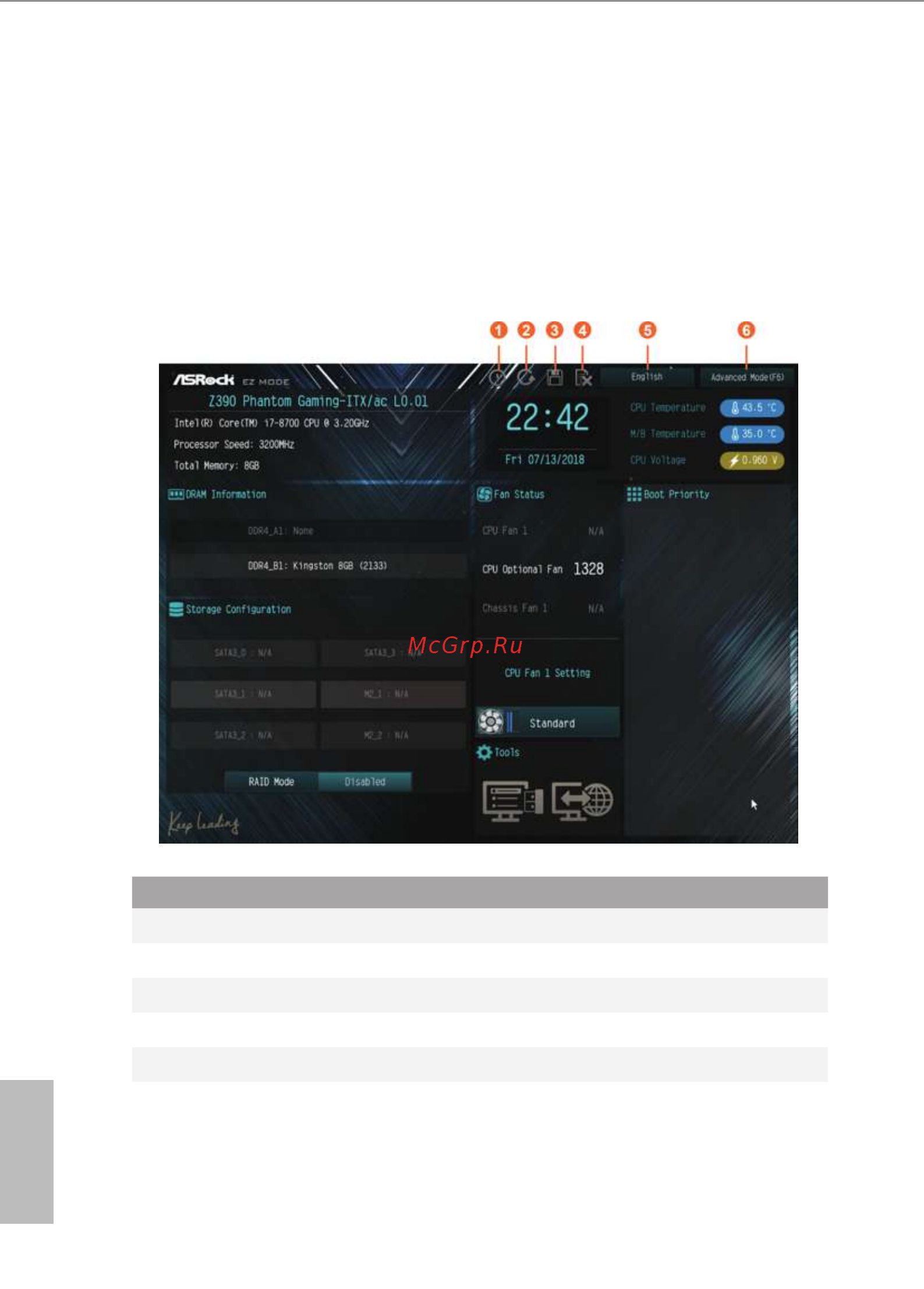 ASRock Z390 Phantom Gaming-ITX/ac [57/98] Ez mode