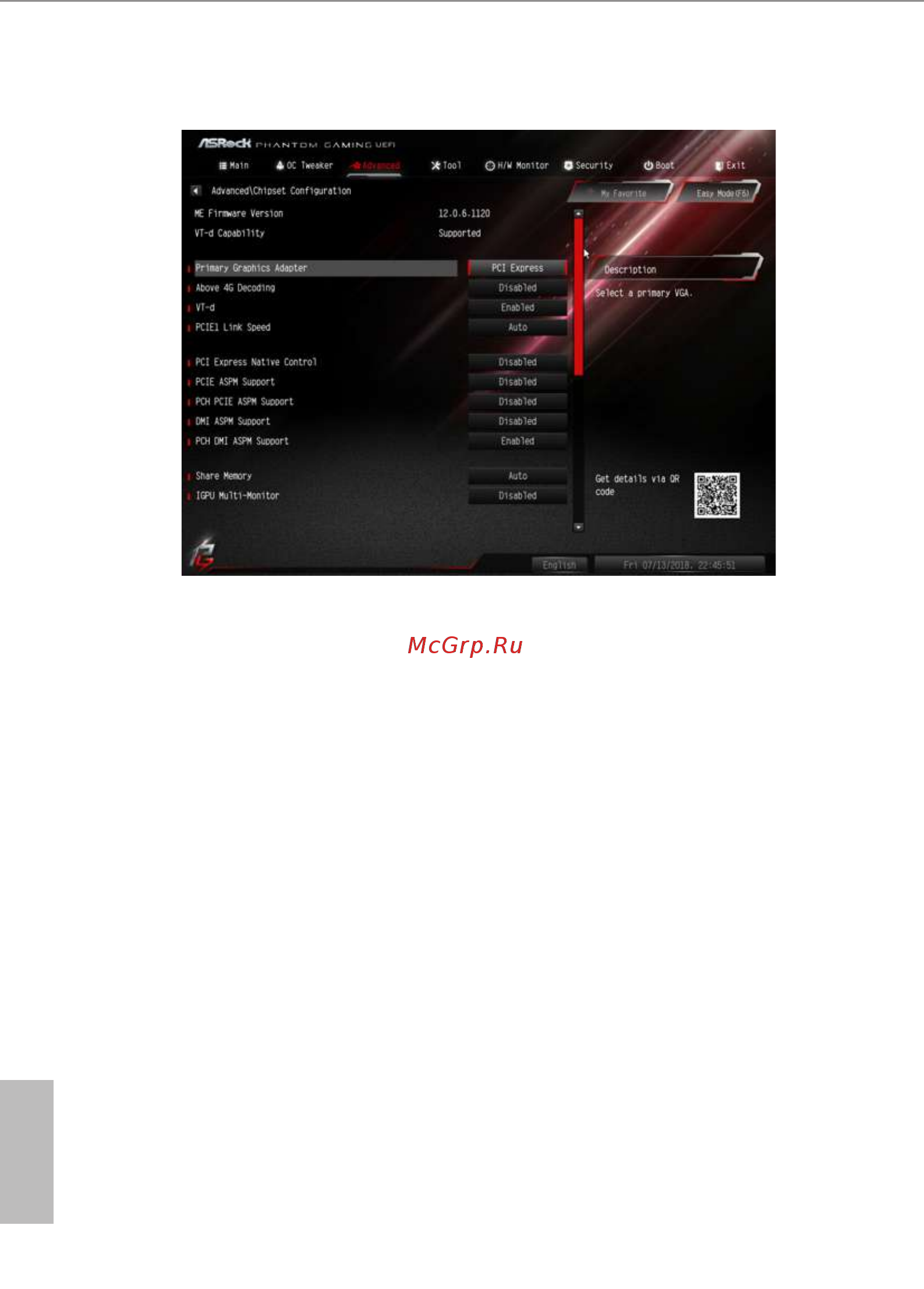 ASRock Z390 Phantom Gaming-ITX/ac [77/98] Chipset configuration