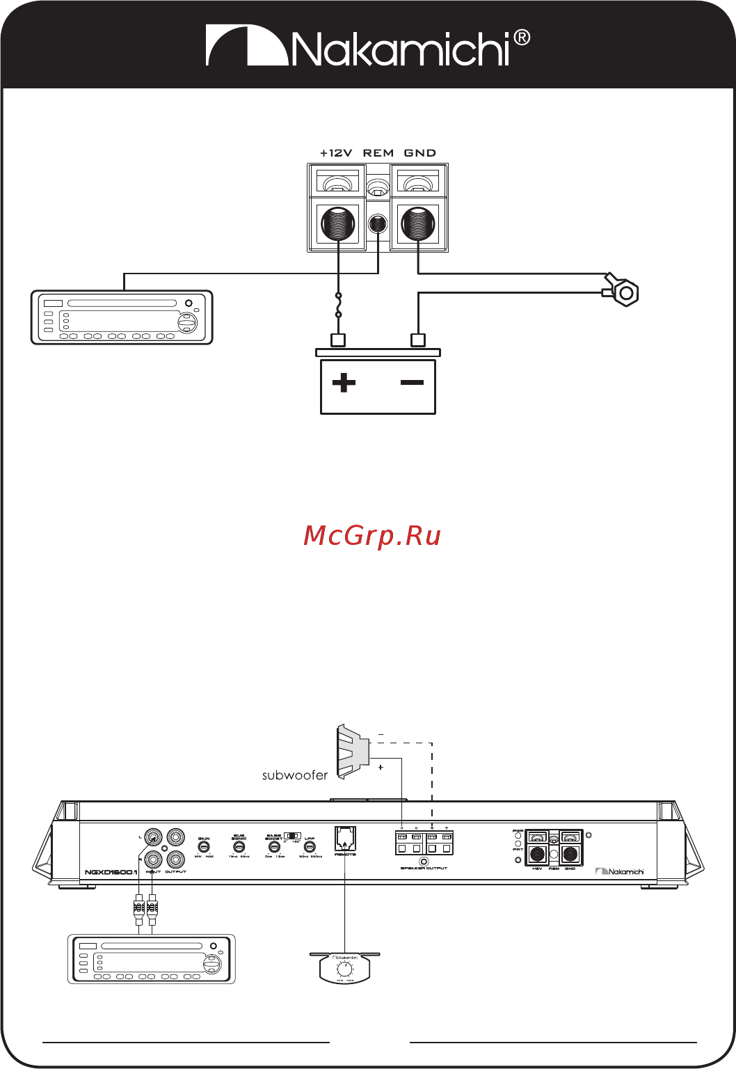 Nakamichi NGXD1600.1 [6/12] Схема подключения акустических систем