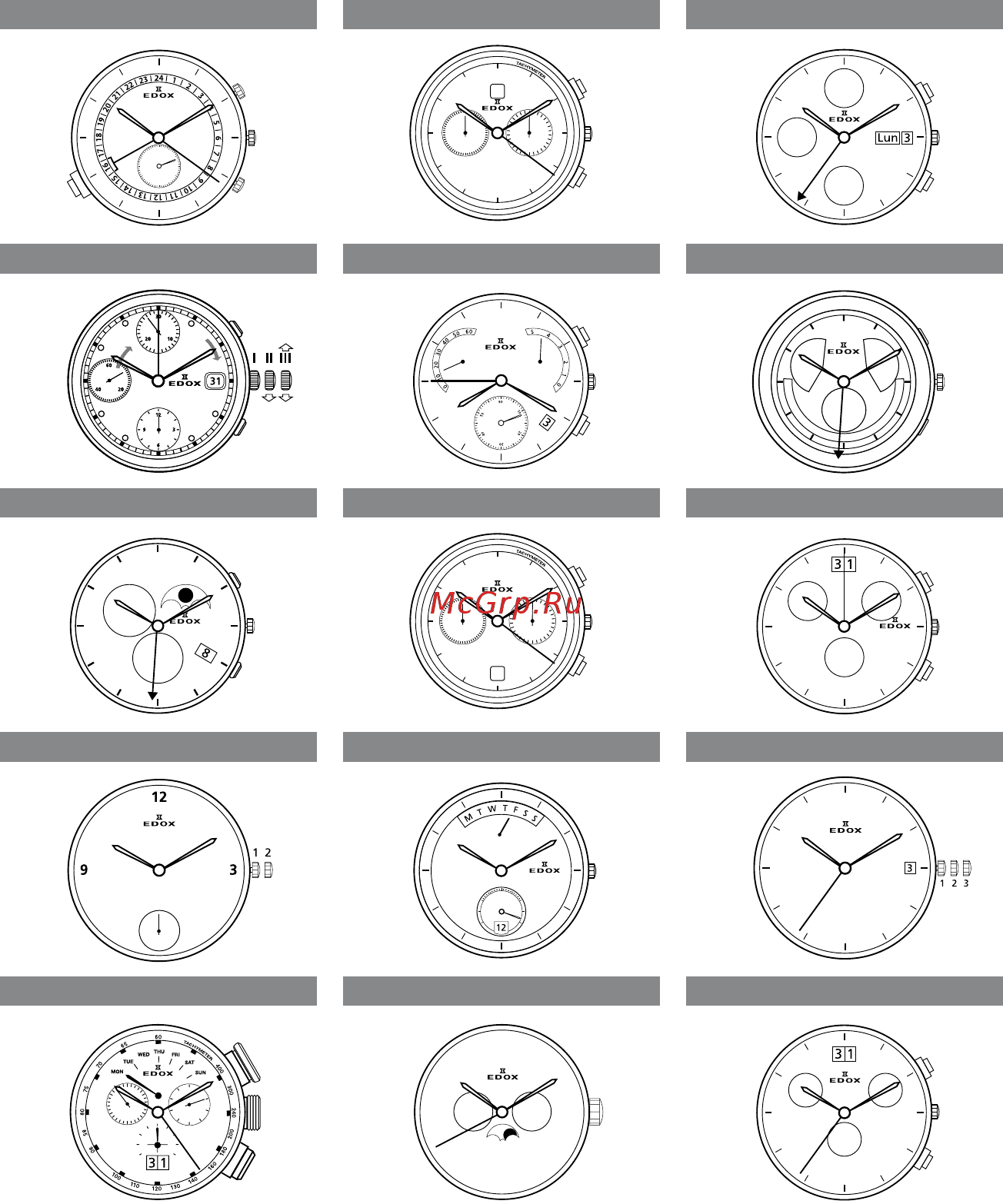 EDOX 85014-3MBUIN Инструкция по эксплуатации онлайн [16/18] 388921