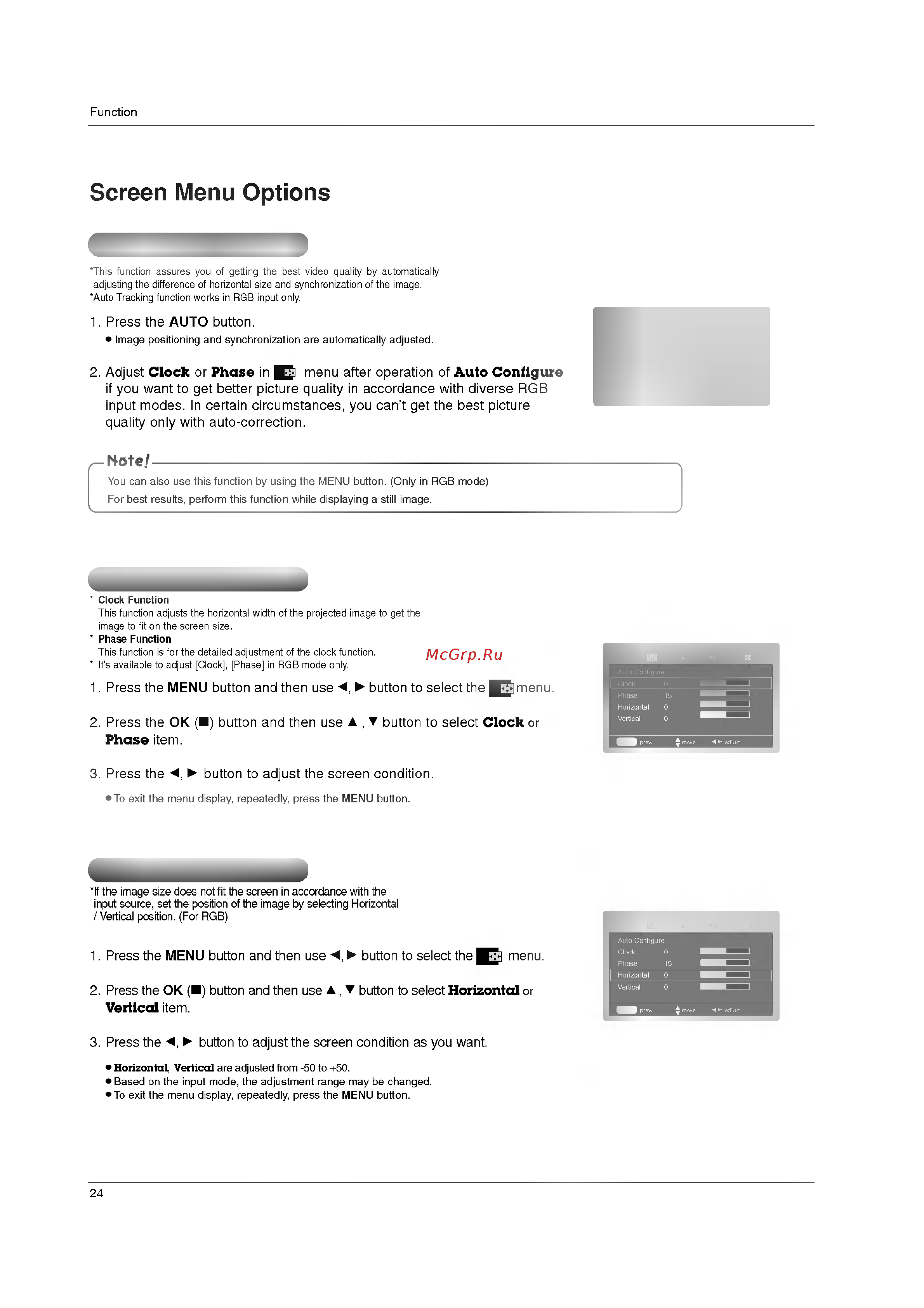 LG RD-JT91 [24/28] Opt i ons