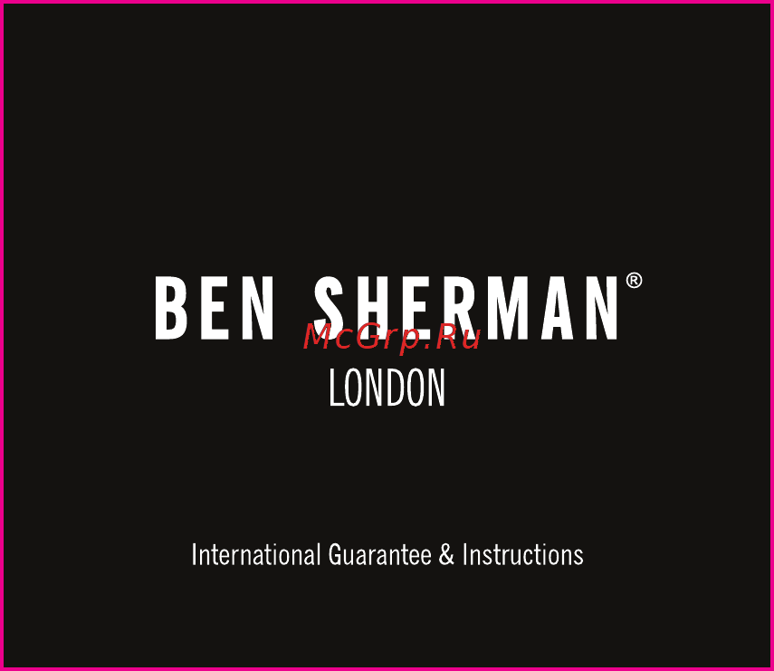 Ben Sherman WB027B Инструкция по эксплуатации онлайн