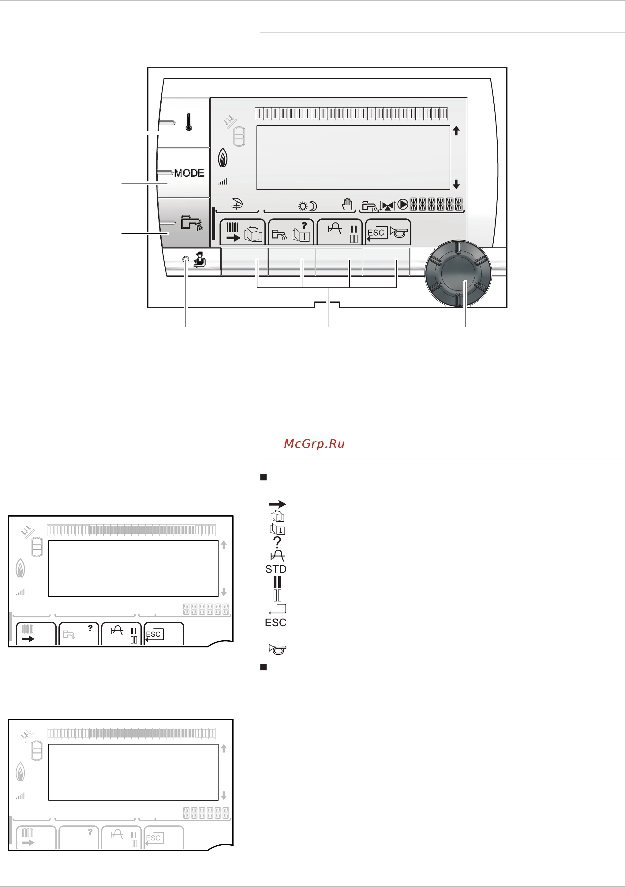 De Dietrich GSHP 9 MR/ V 200 GSHL [23/56] Описание панели управления