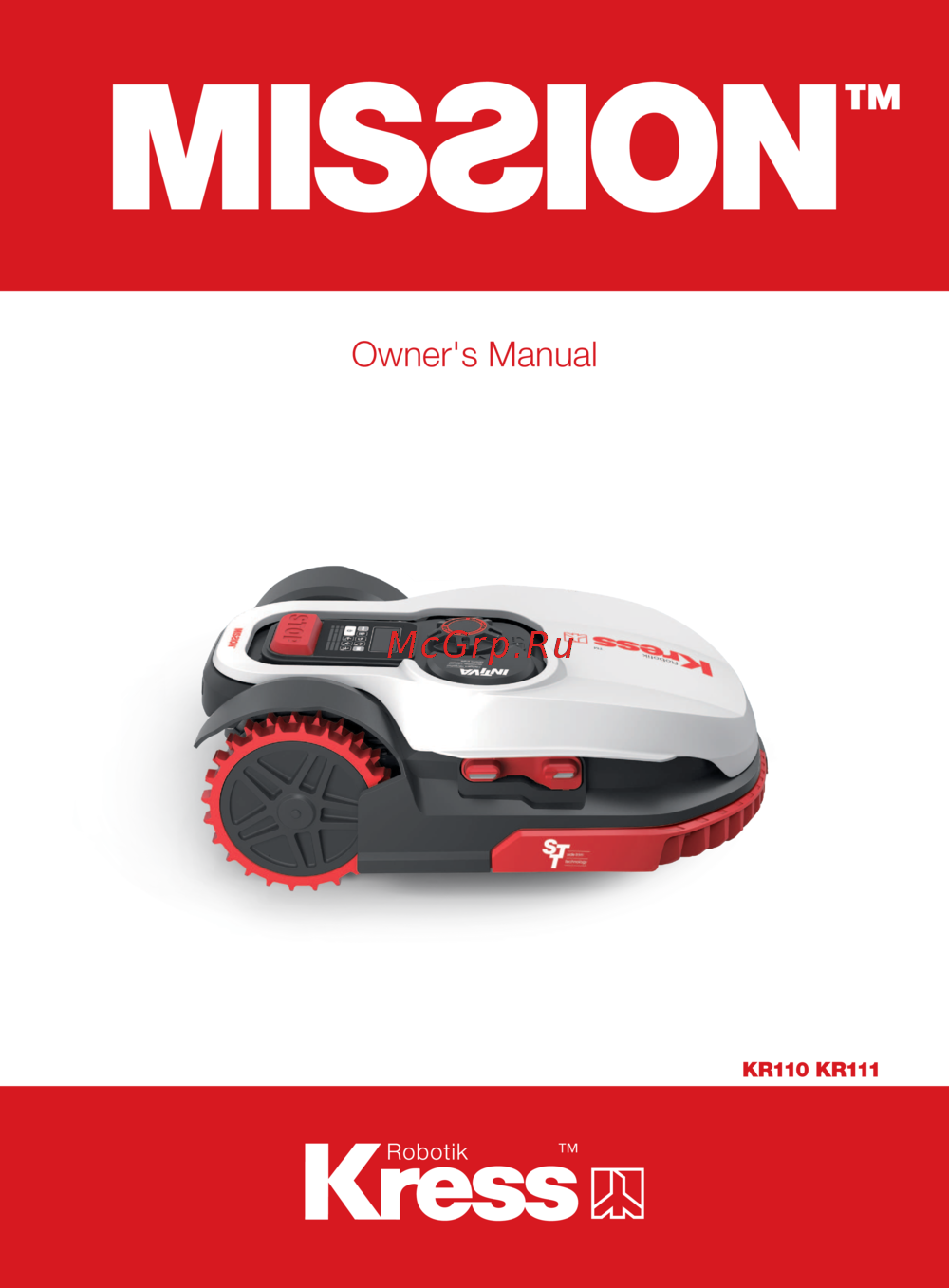 Kress Mission KR111 Инструкция по эксплуатации(ENG)
