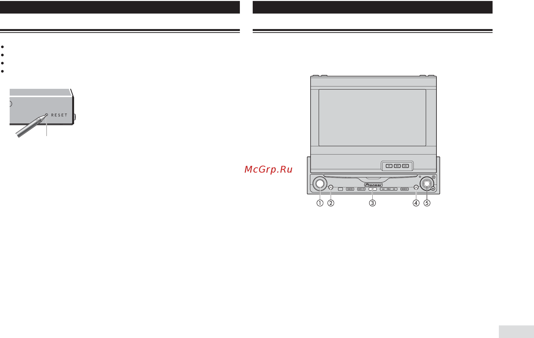 Pioneer DEQ-P6600 [9/24] Перезагрузка микропроцессора