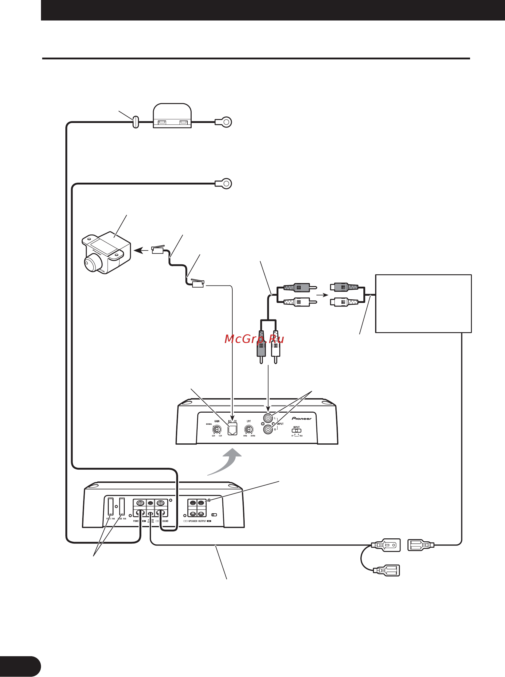 Pioneer GM-D8400M [80/86] Подключение устройства