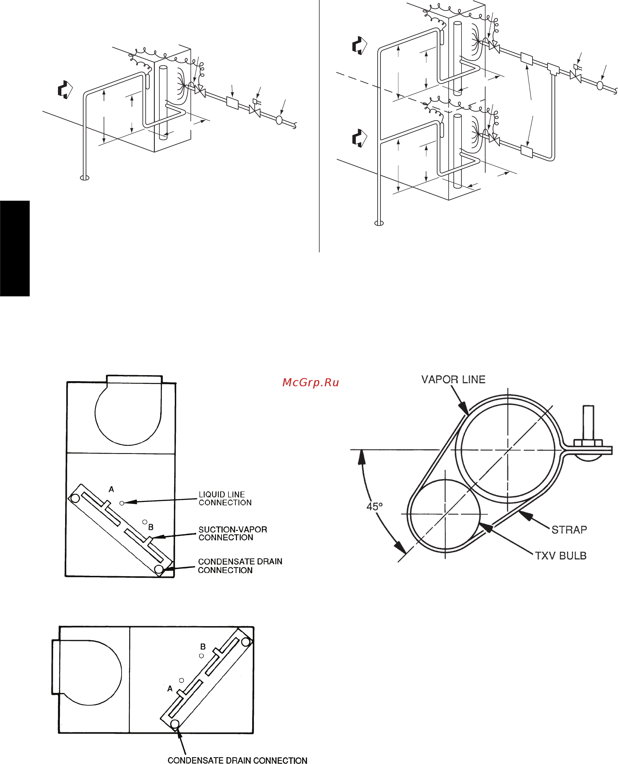 Carrier 40RUA [14/80] Fig 10 typical evaporator coil connections 40ru