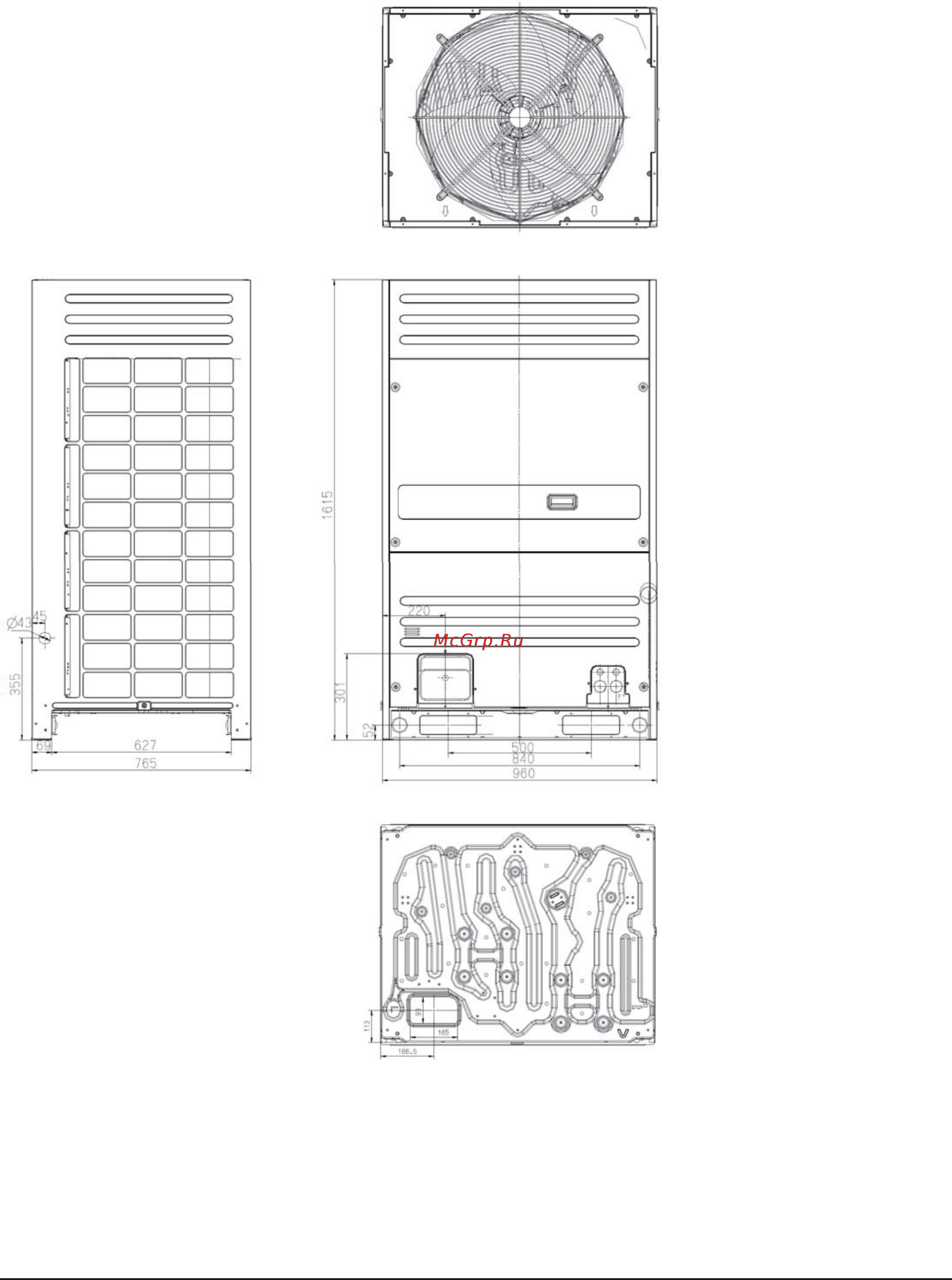 Carrier 40VZ012H [11/56] Габаритные размеры