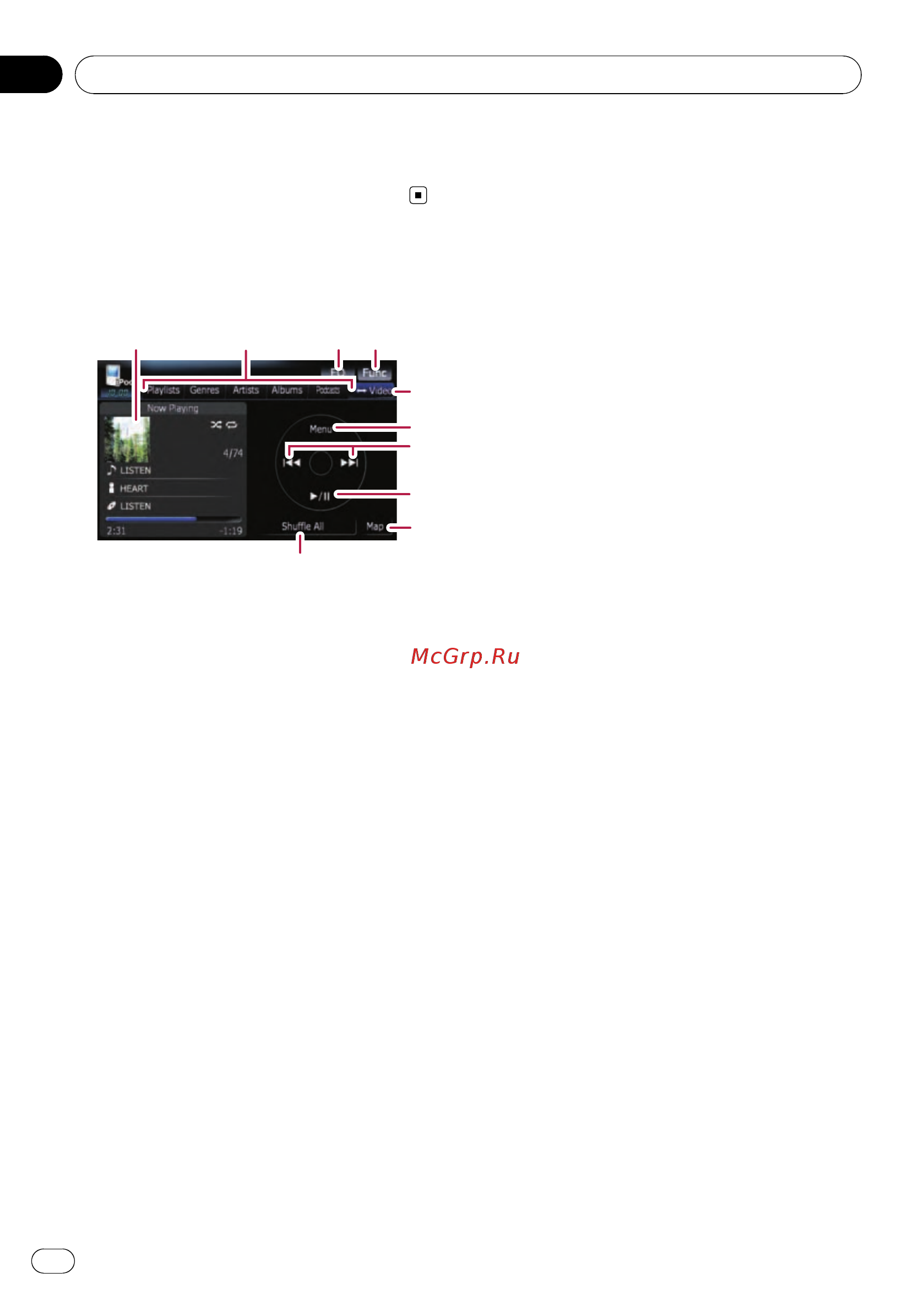 Pioneer AVIC-F9110BT [90/170] Using the touch panel keys music