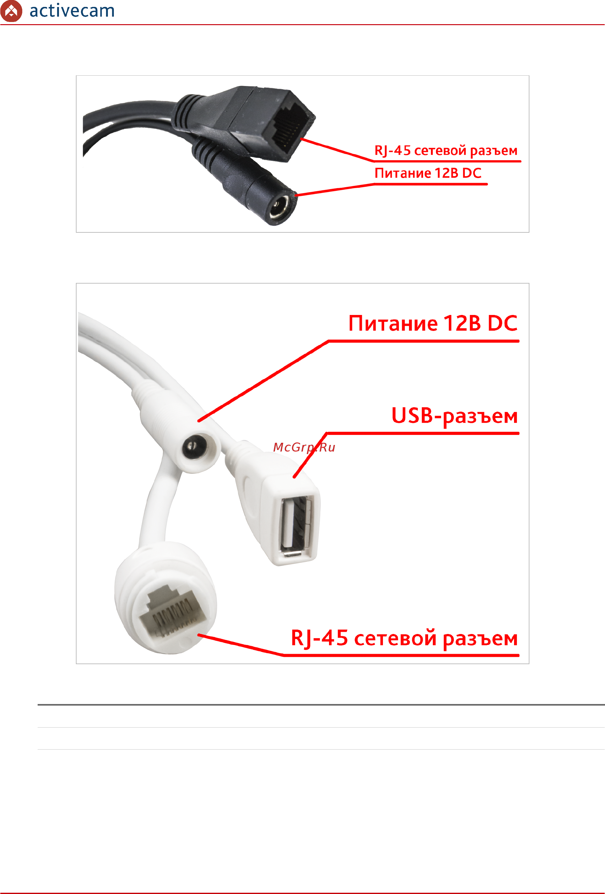 ActiveCam AC-D7121IR1W [22/142] Внешние разъемы ip камер ac d2111ir3