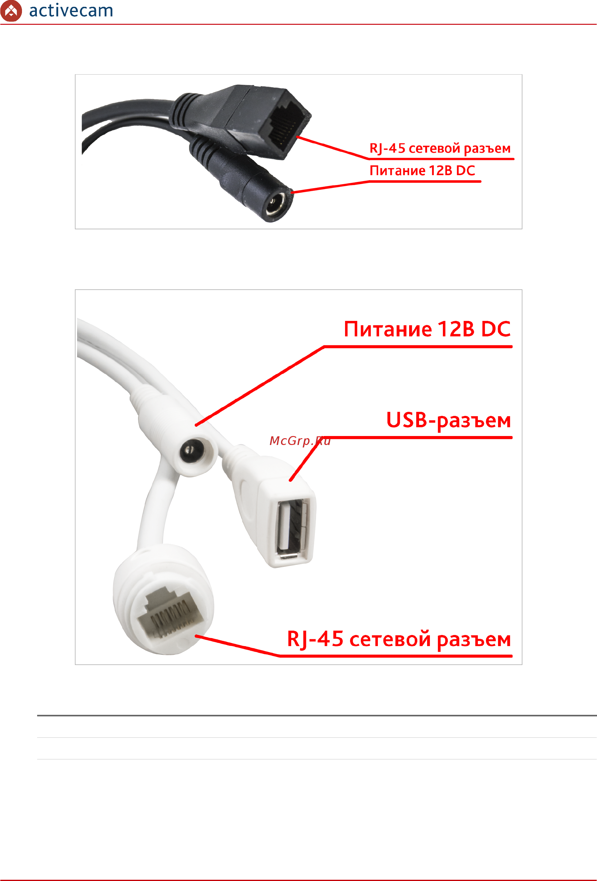 ActiveCam AC-D8111IR2 [24/142] Внешние разъемы ip камеры ac d2113ir3