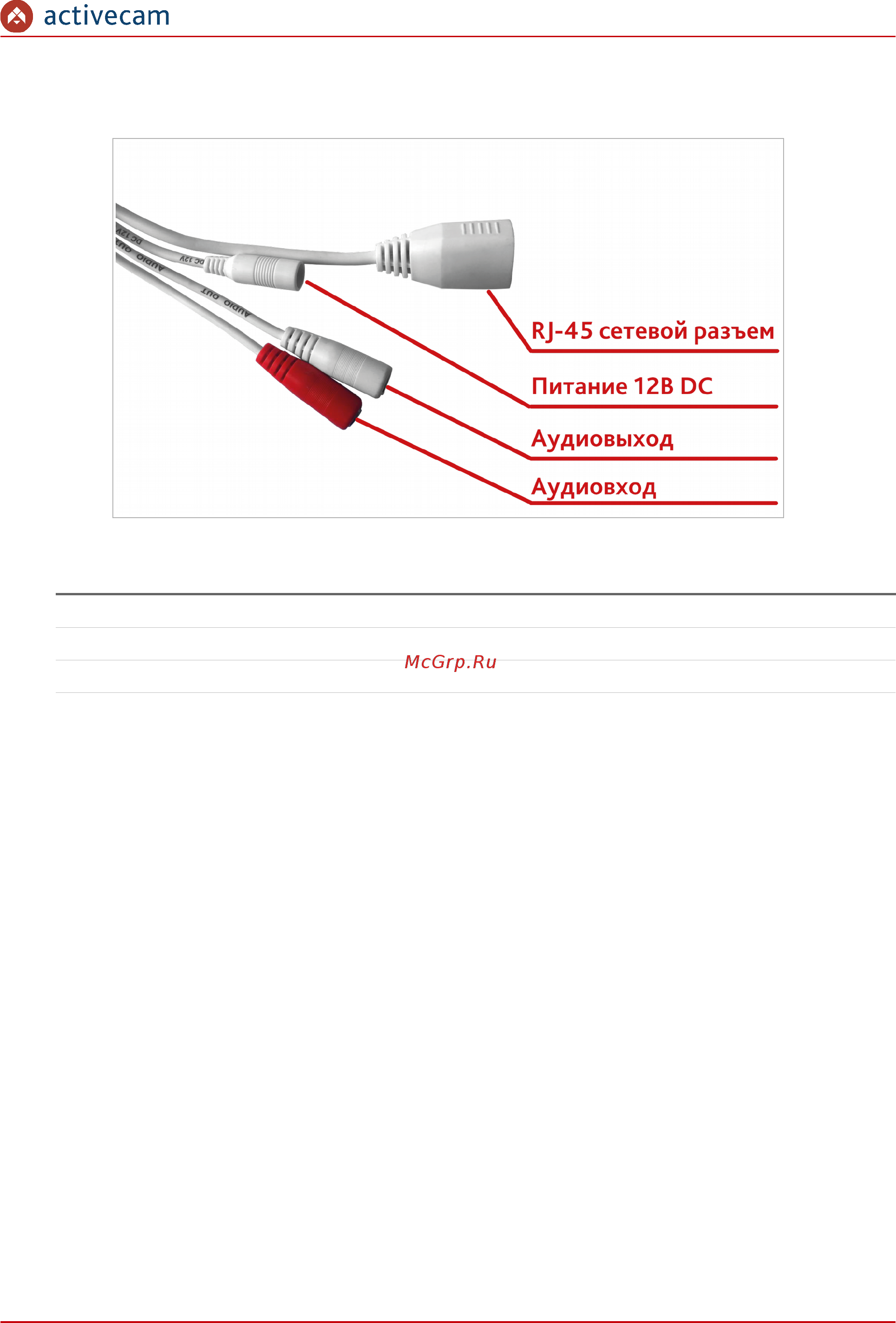 ActiveCam AC-D4111IR1v2 [41/142] Внешние разъемы ip камер ac d4121ir1 ac d4121ir1v2 ac d4221ir1 ac d4141ir1