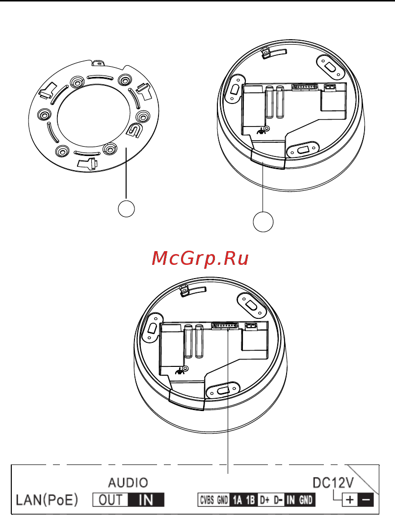 Hikvision DS-2CD4135FWD-IZ [11/35] Интерфейсы на задней панели камеры представлены ниже
