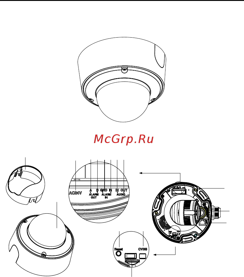 Hikvision DS-2CD4526FWD-IZH [10/29] Описание внешнего вида