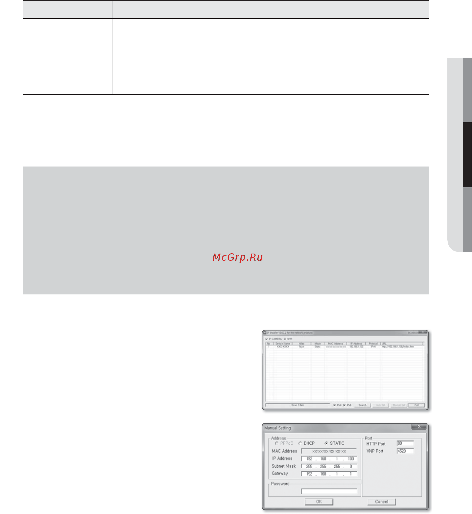 Wisenet SNB-6005P [19/45] Настройка ip адреса вручную с использованием функции manual set
