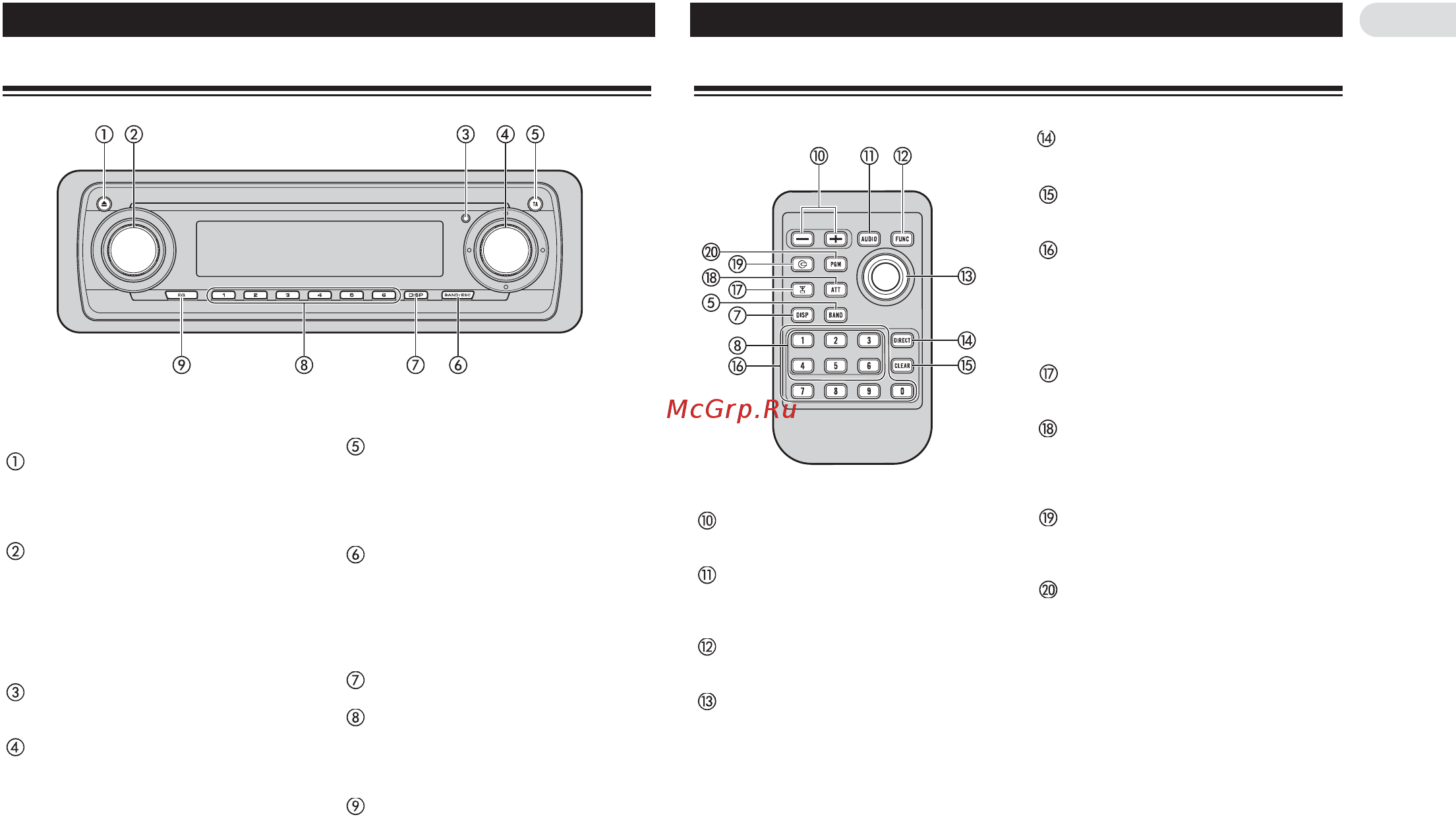 Pioneer DEH-P8600MP [11/60] Средства управления