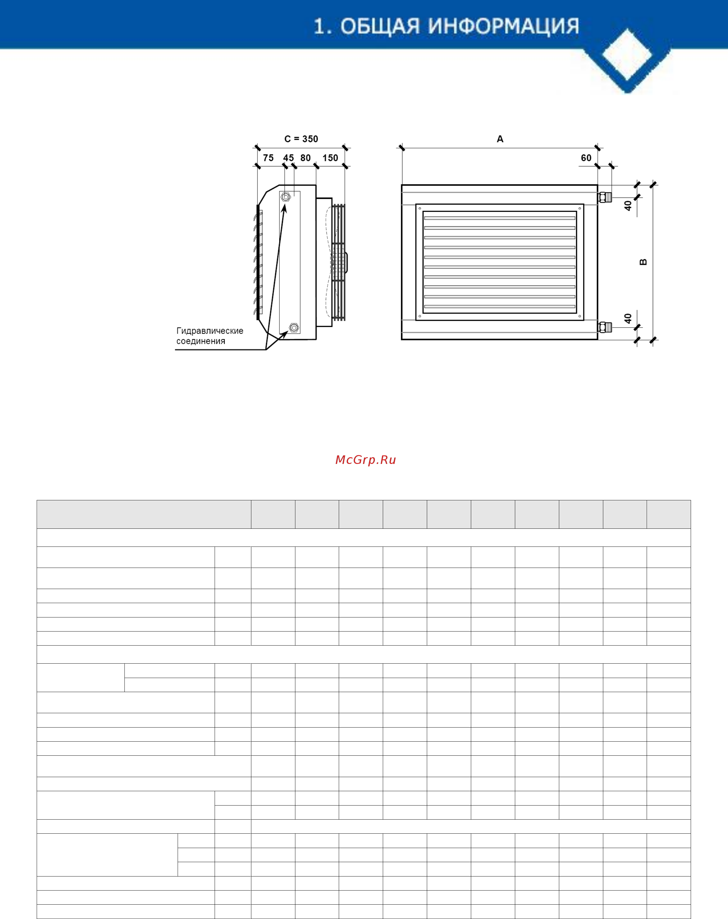 CARLIEUKLIMA Aerotherm 70–E2CF [10/44] Рисунок 1 размеры aerotherm e3a