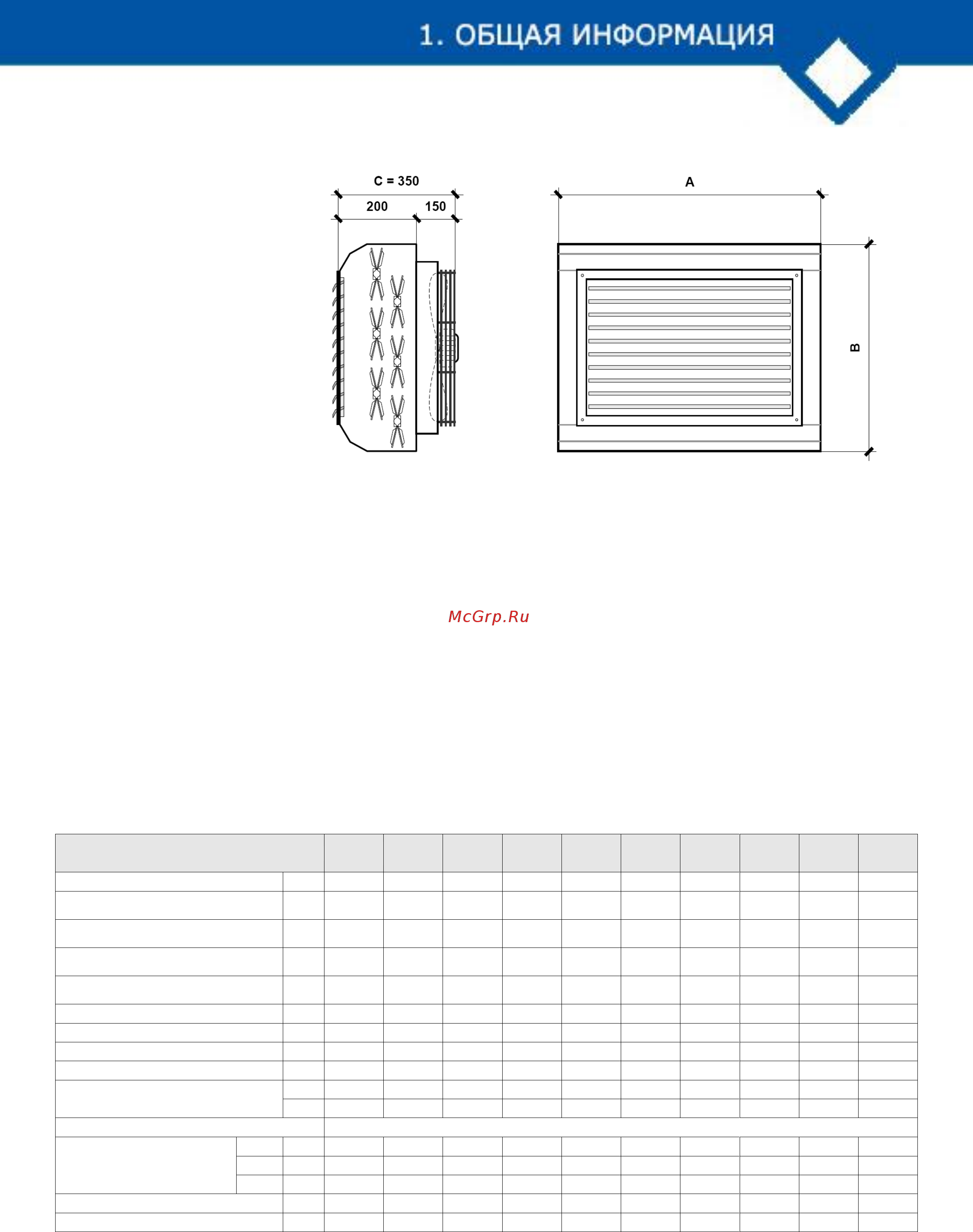 CARLIEUKLIMA Aerotherm 40–E2CF [12/44] Рисунок 1 размеры aerotherm e1e