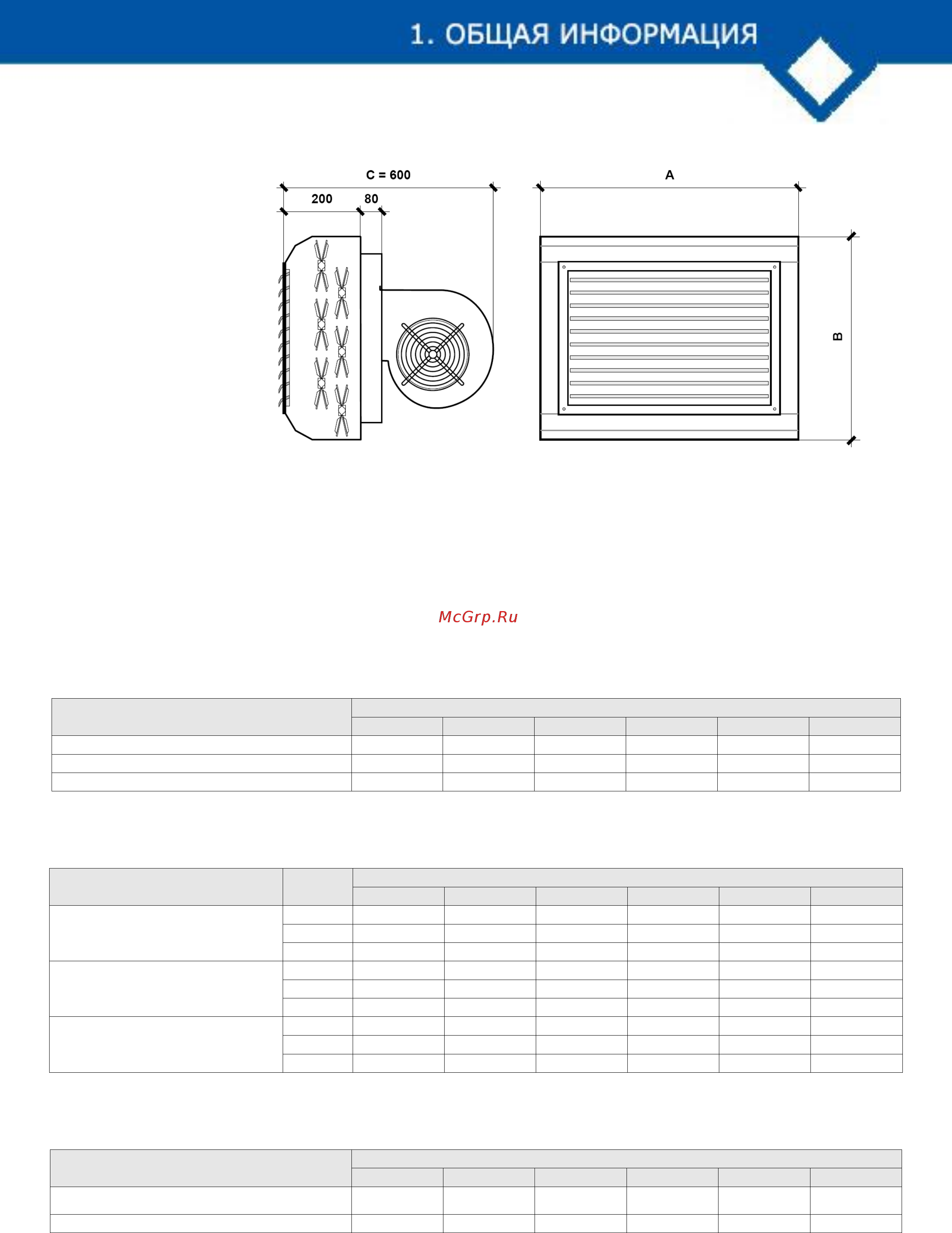 CARLIEUKLIMA Aerotherm 80–C3A [14/44] Рисунок 1 размеры aerotherm c3e