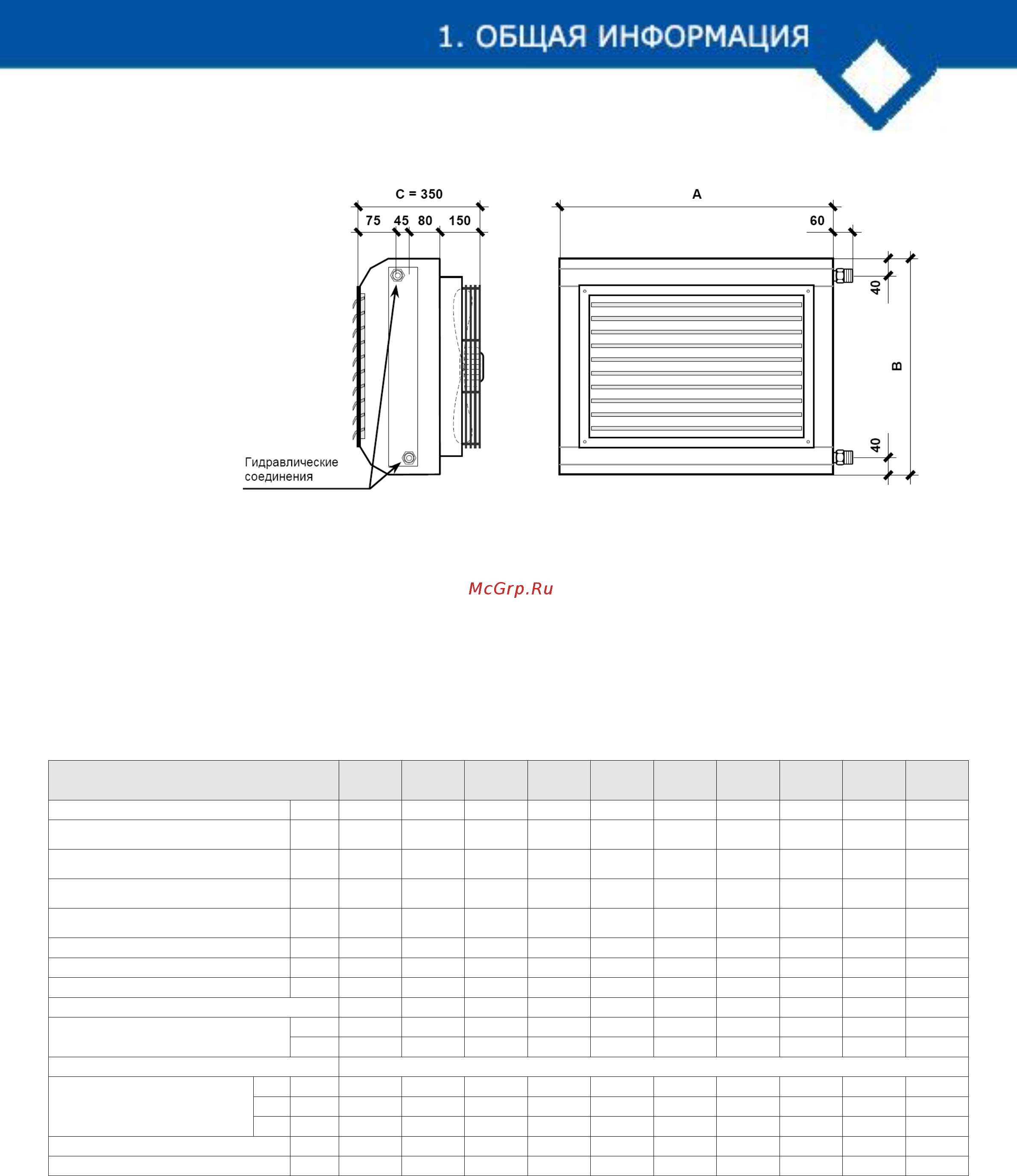 CARLIEUKLIMA Aerotherm 90–E3A [9/44] Рисунок 1 размеры aerotherm e1a