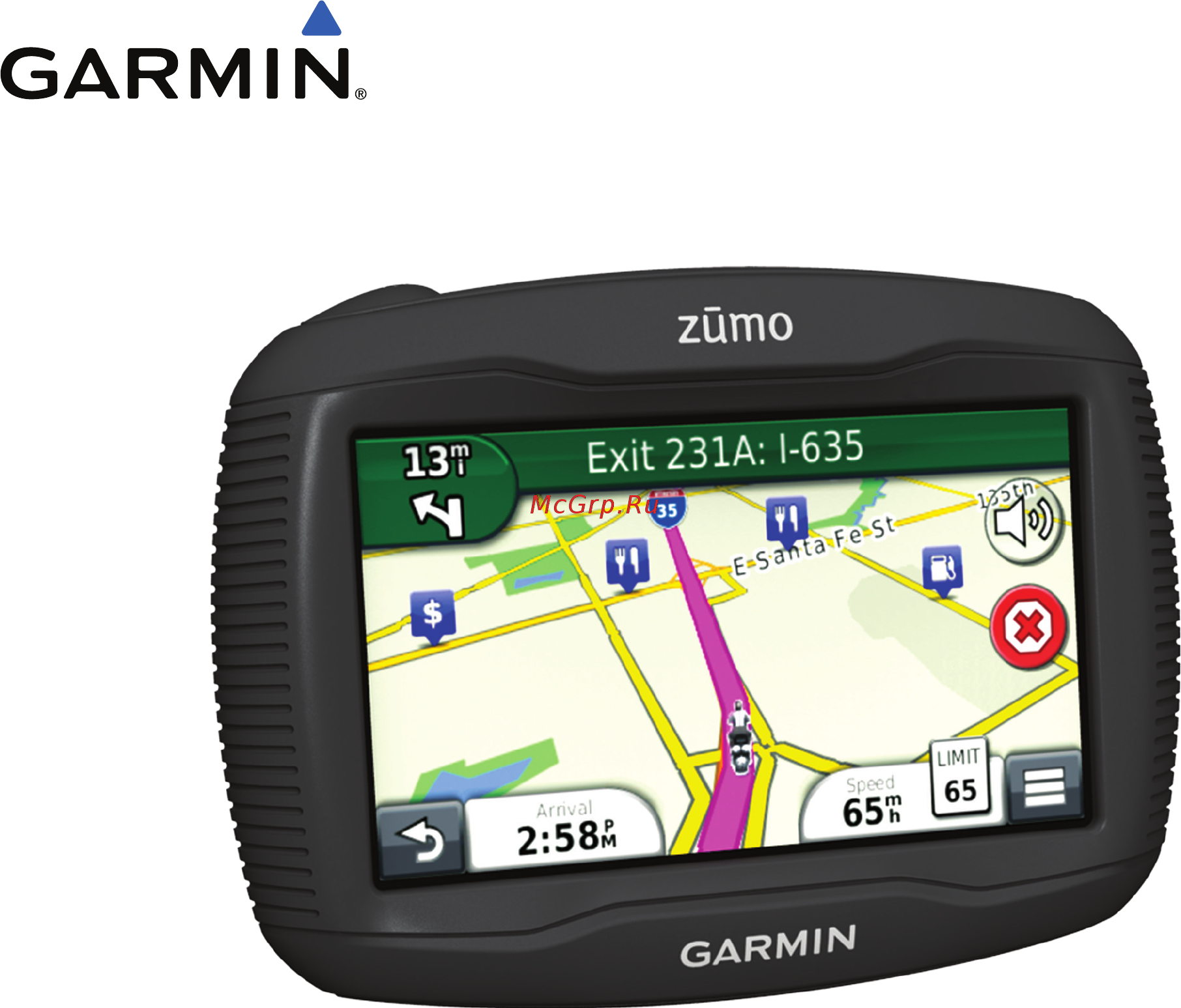 Garmin Zumo 390 Руководство пользователя онлайн