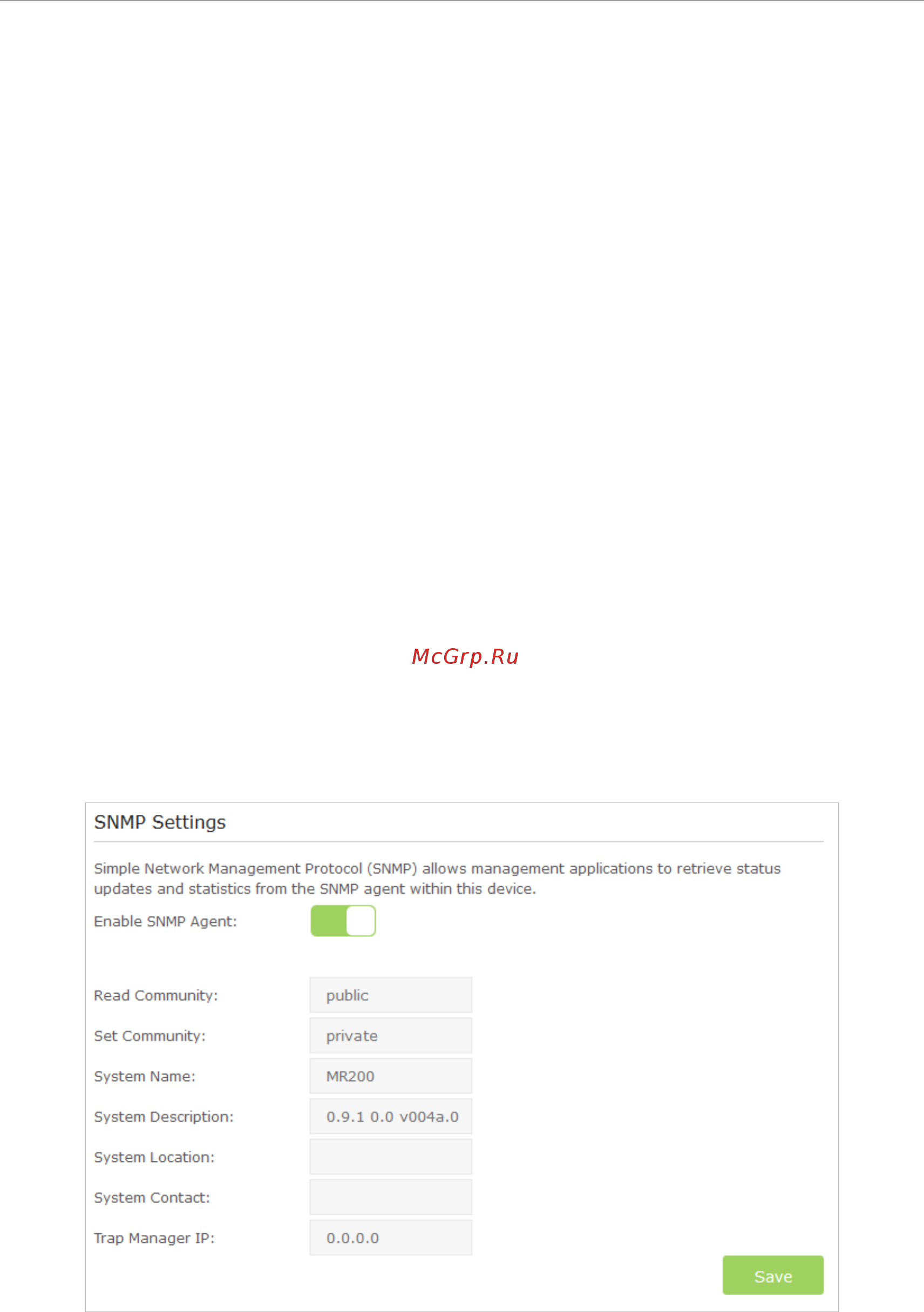 Tp-Link Archer MR200 V1 [79/97] Snmp settings