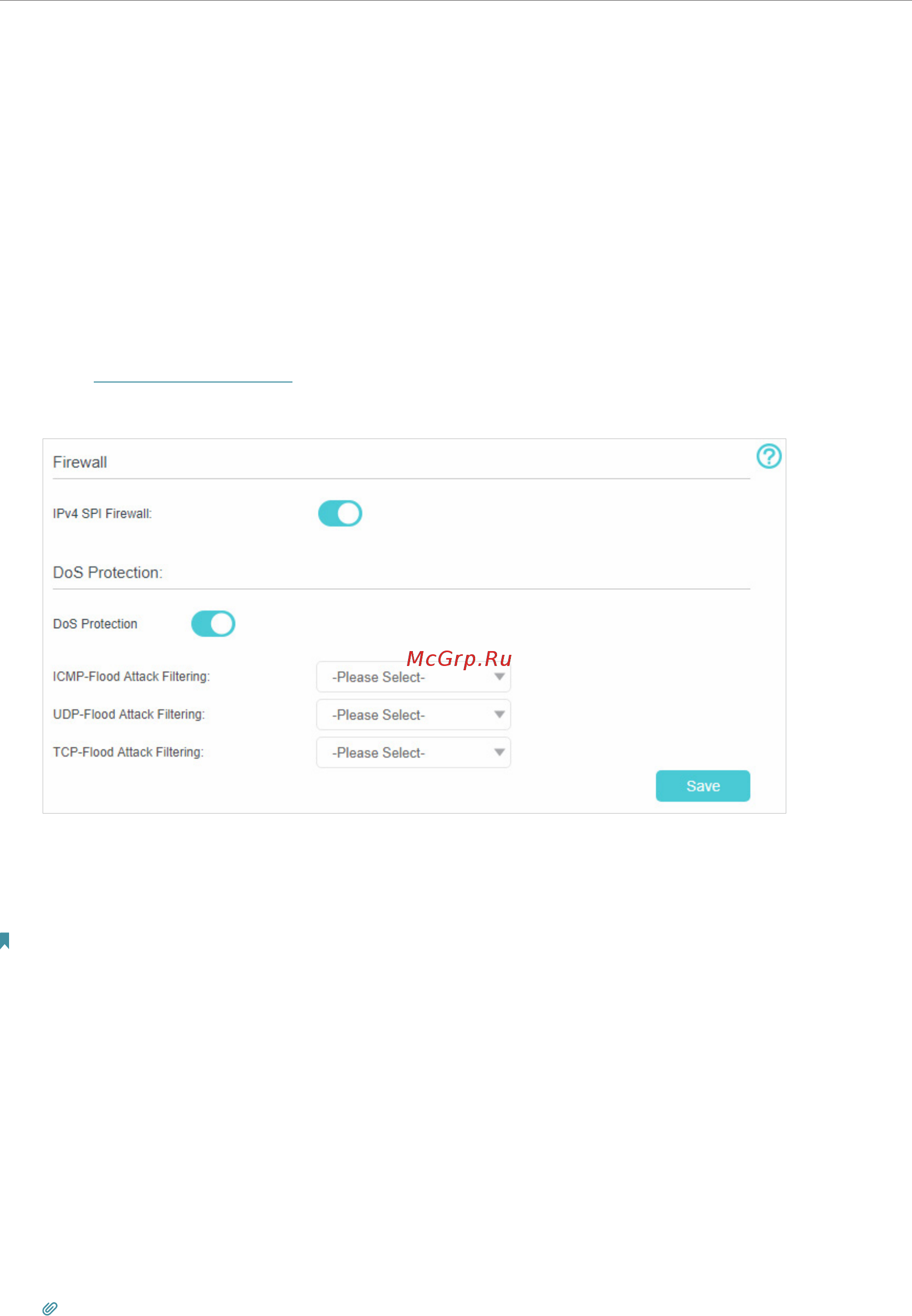 Tp-Link TL-MR6400 V3 [23/96] Protect the network from cyber attacks