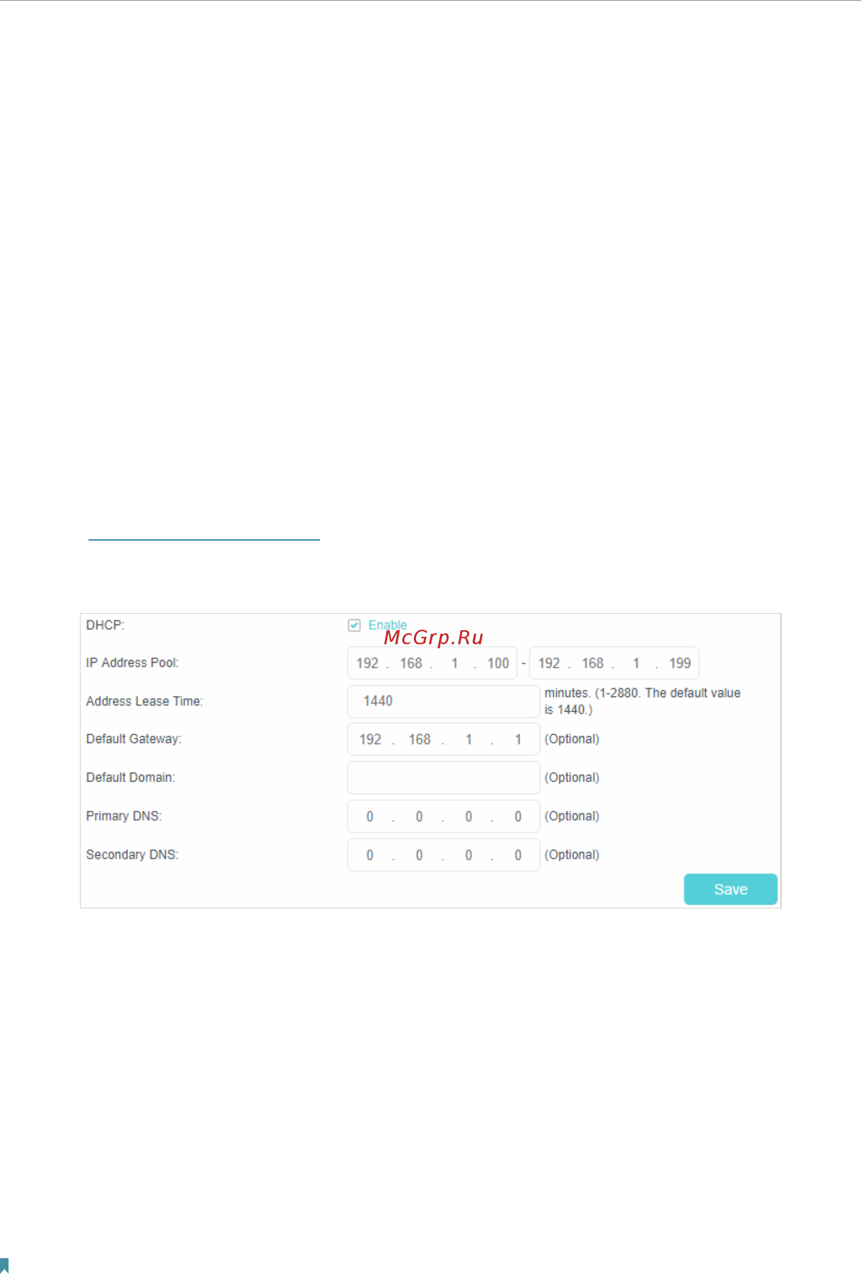 Tp-Link TL-MR6400 V3 [49/96] 2 use the 4g lte router as a dhcp server