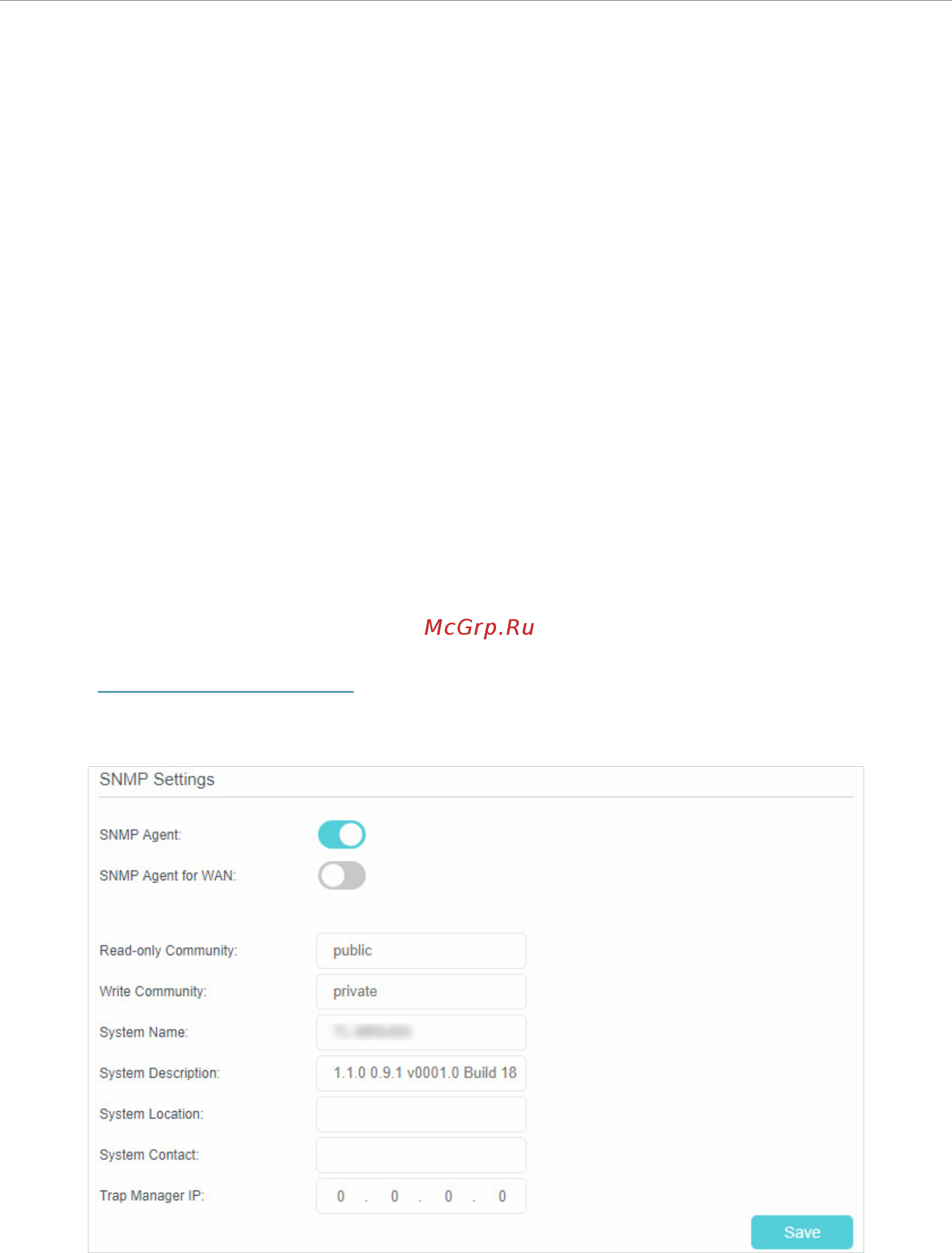 Tp-Link TL-MR6400 V3 [81/96] Snmp settings